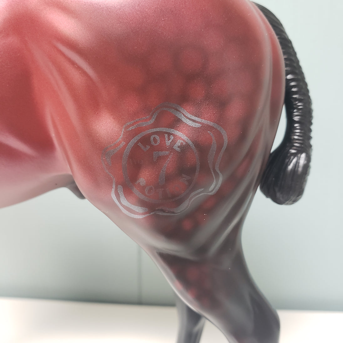 Love Potion LE-9 Dappled Red Andalusian with Brand Deco by Ellen Robbins Val24