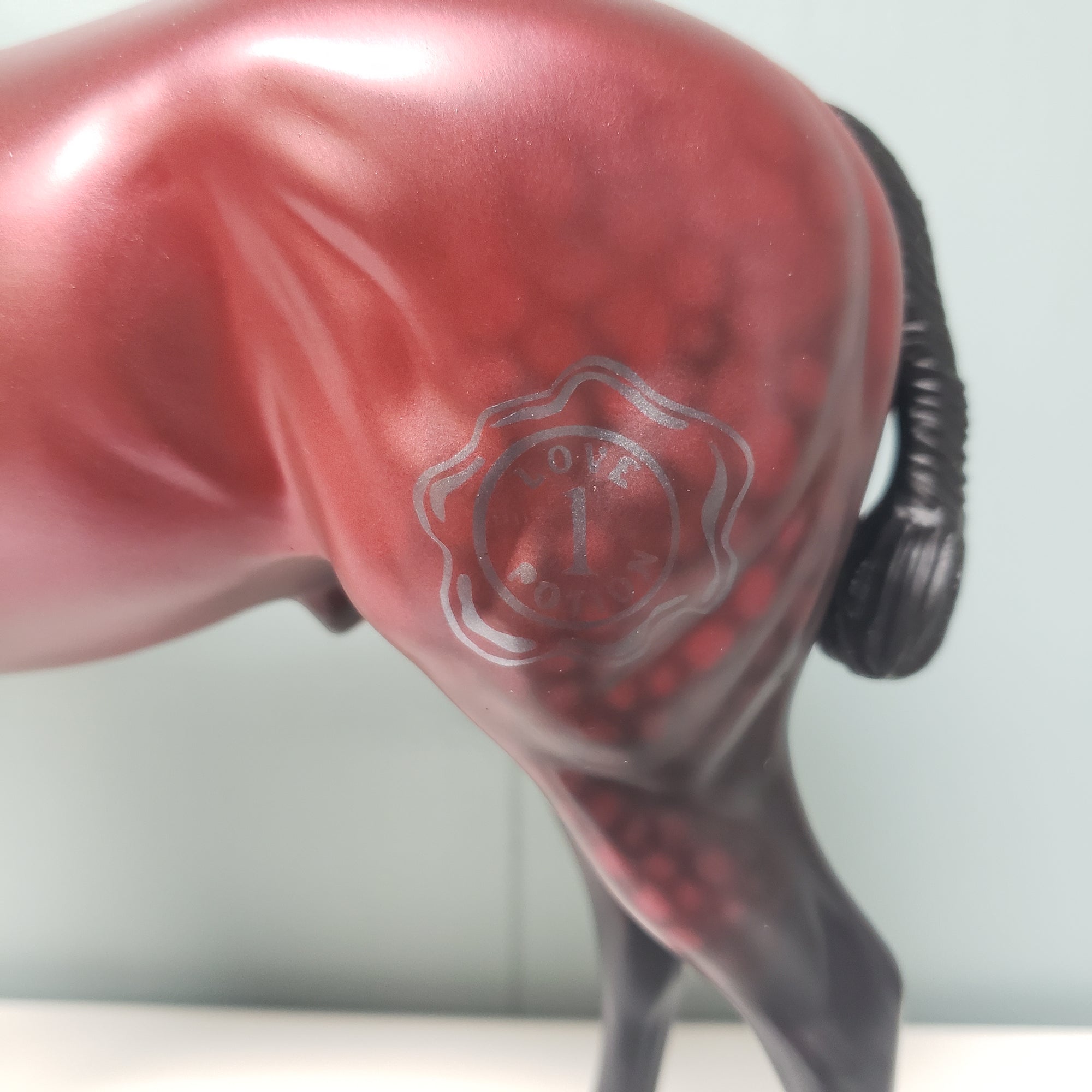 Love Potion LE-9 Dappled Red Andalusian with Brand Deco by Ellen Robbins Val24