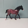 Heart Broken Boy OOAK Red &amp; Black Roan W/ Broken Heart Corn Spots Deco Draft Pebble By Ashley  Val24