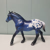 Don&#39;t Make Me Blue OOAK Blue Appaloosa W/ Roses  Deco Draft Pebble By Angela Marleau  Val24