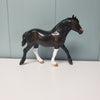 Romeo OOAK Dark Dapple Bay Draft Pebble By Angela Marleau Val24