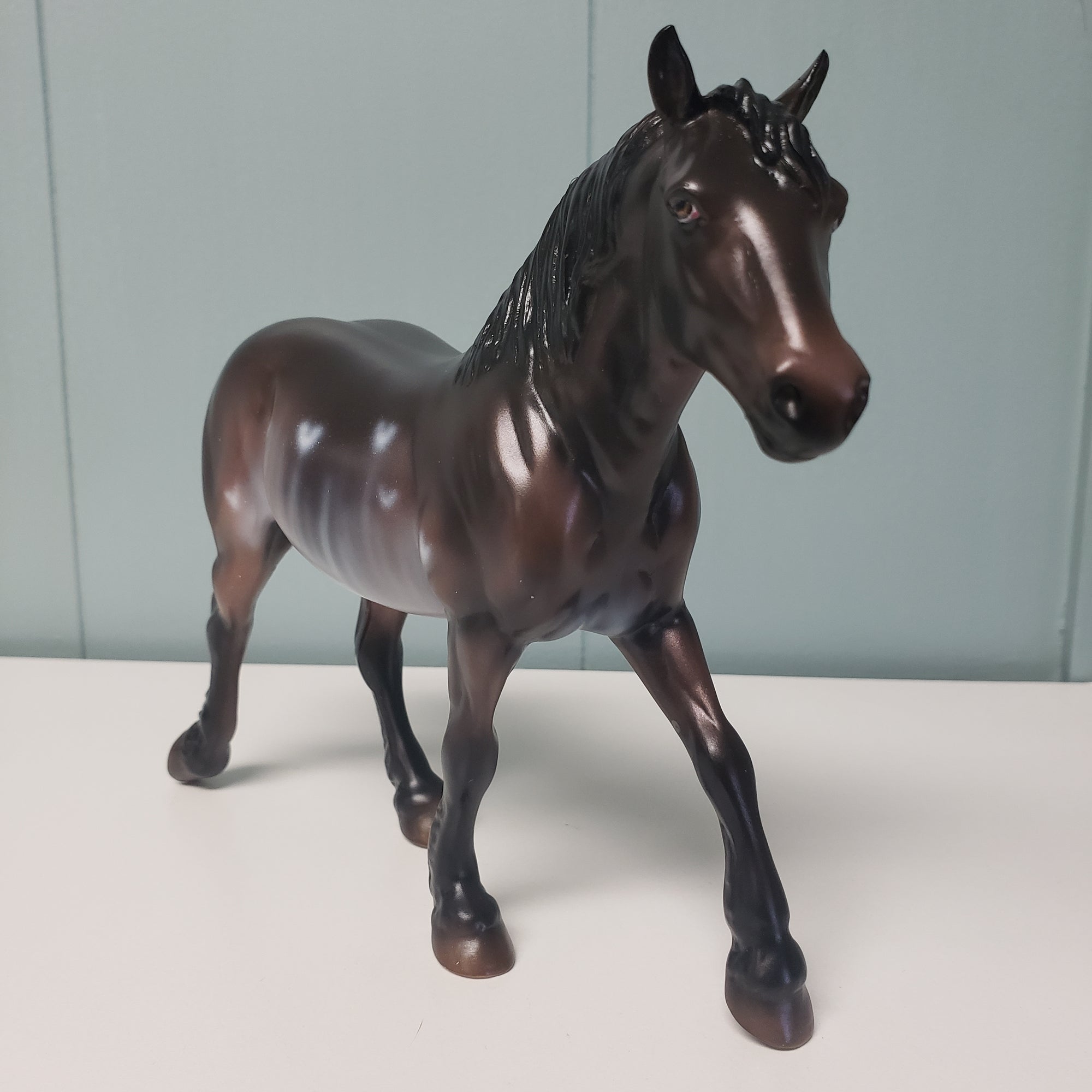 Hearts Flutter OOAK Dark Bay Heart Rabicano Deco Draft Pebble By Ashley Palmer  Val24