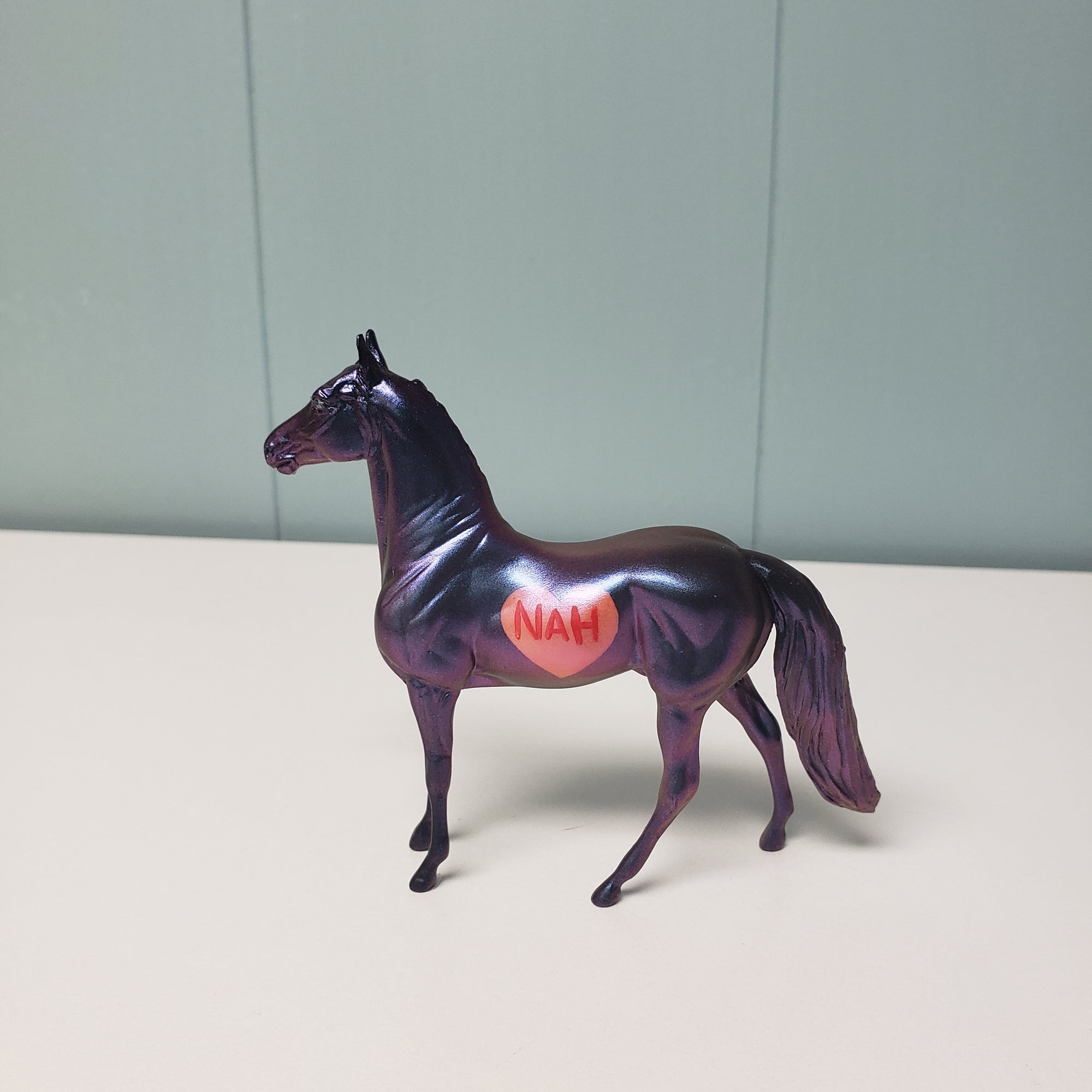 Nah OOAK Purple Color Shift Sweetheart "NAH" Deco Morgan Chip By Ashley Palmer  Val24