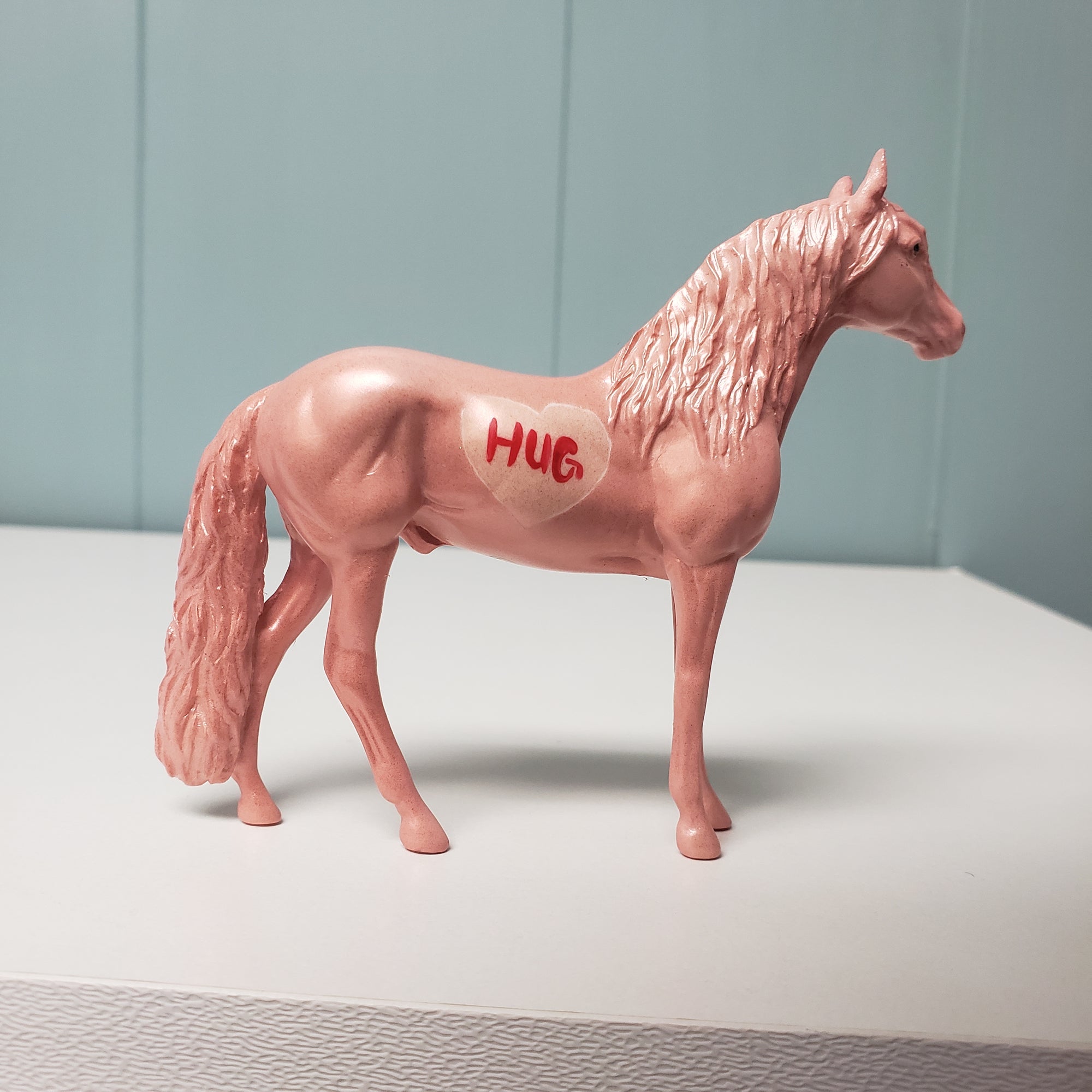 Hug OOAK Rose Gold Sweetheart &quot;HUG&quot; Deco Andalusian Chip By Ashley Palmer  Val24