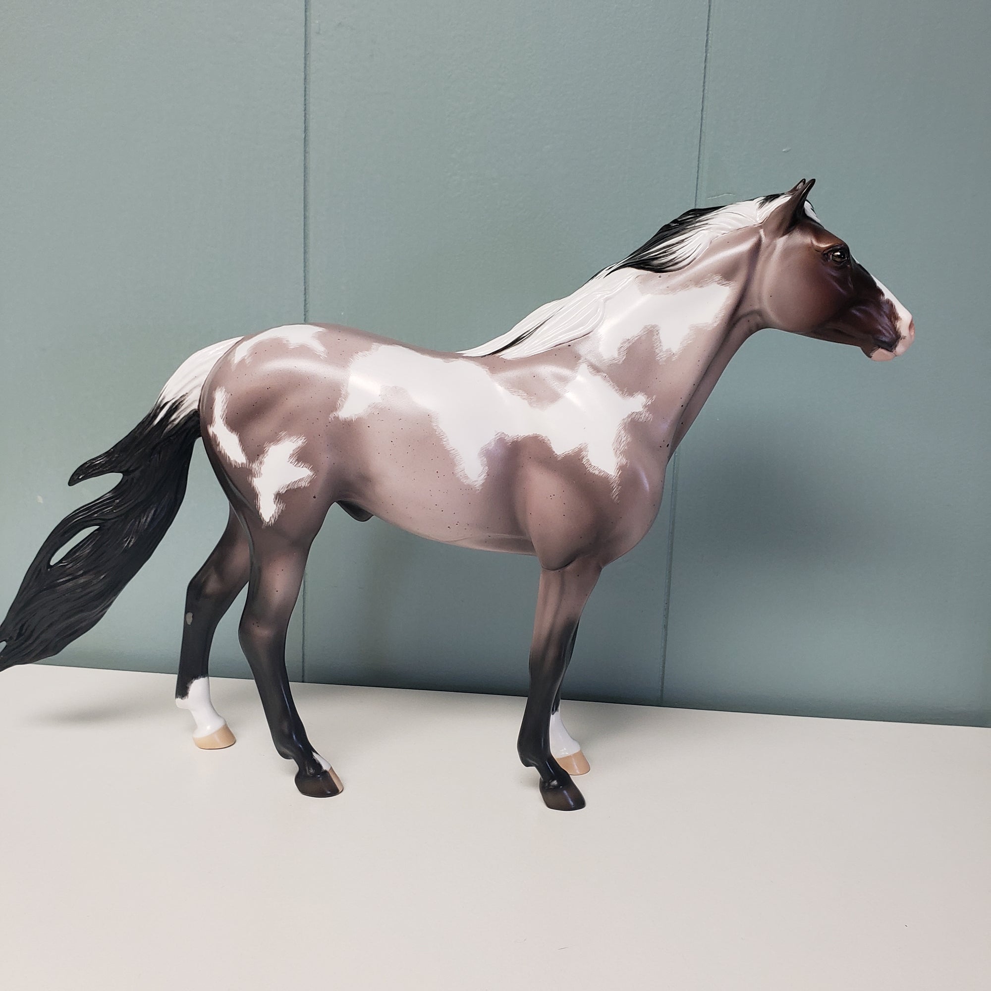 What May Come OOAK Bay Roan Overo Mustang By Ellen Robbins Val24