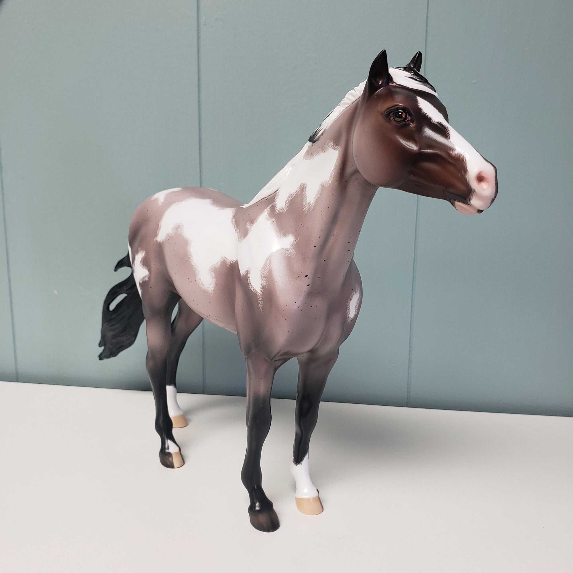 What May Come OOAK Bay Roan Overo Mustang By Ellen Robbins Val24