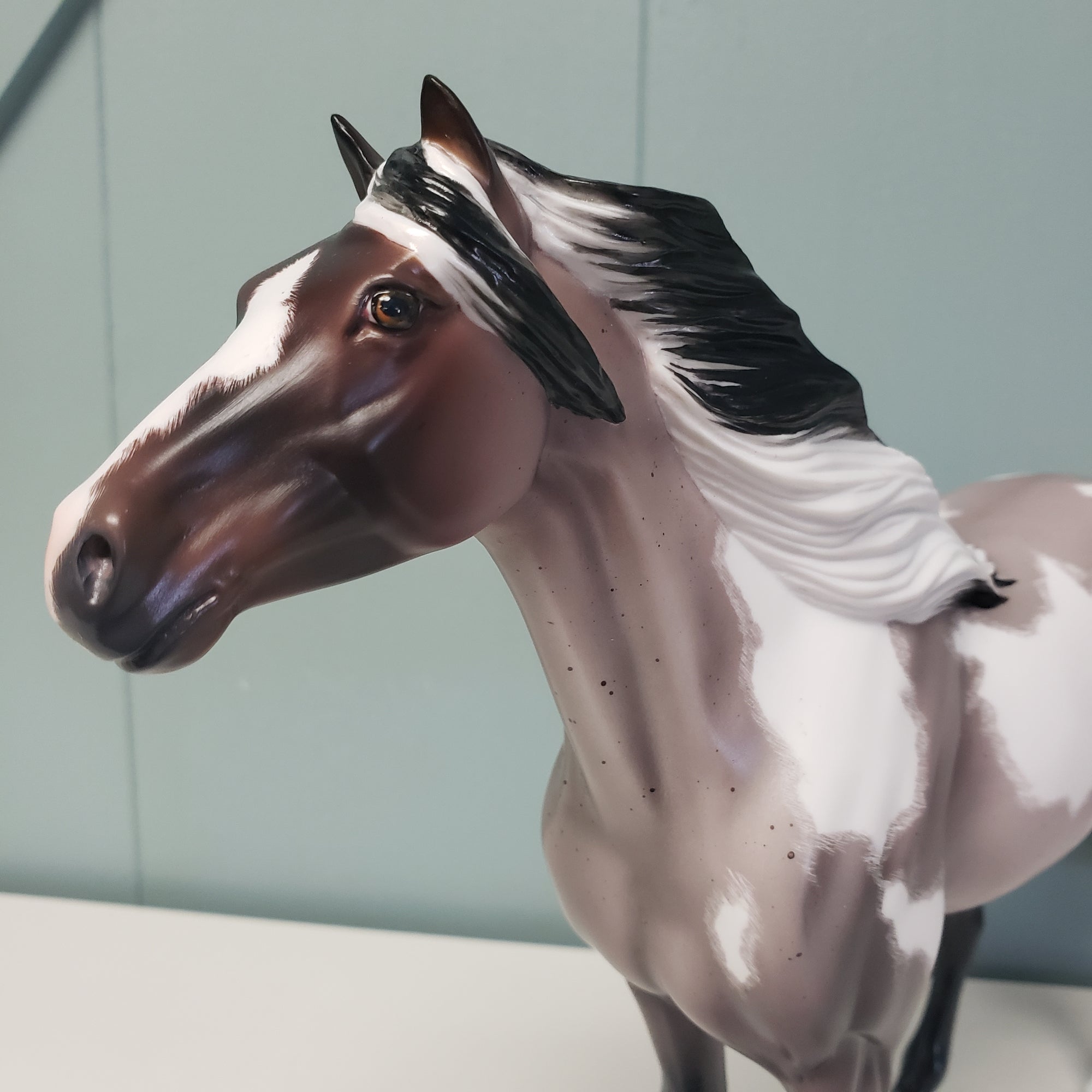 What May Come OOAK Bay Roan Overo Mustang By Ellen Robbins Val24