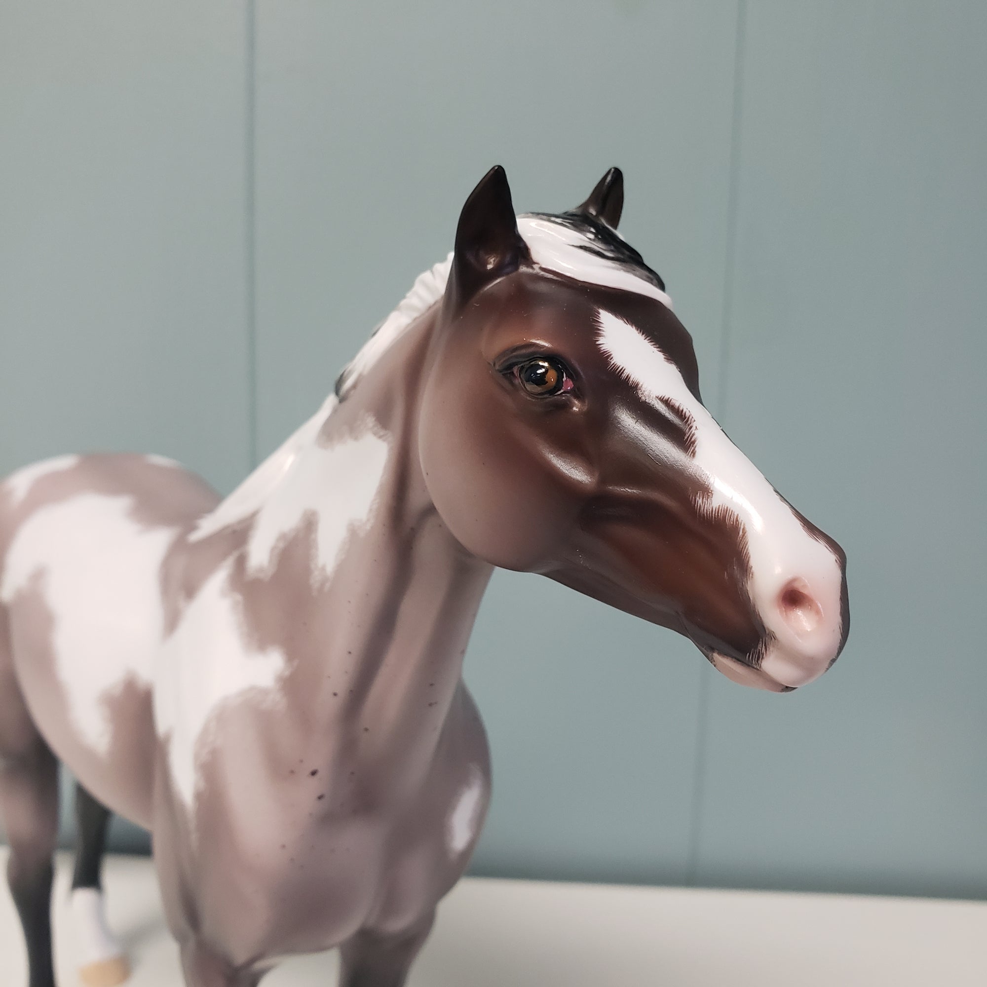 What May Come OOAK Bay Roan Overo Mustang By Ellen Robbins Val24