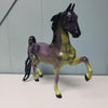 Malevolent OOAK Dappled Purple / Green Deco W/ Dragon &amp; Rose Saddlebred By Jess Hamill Val24