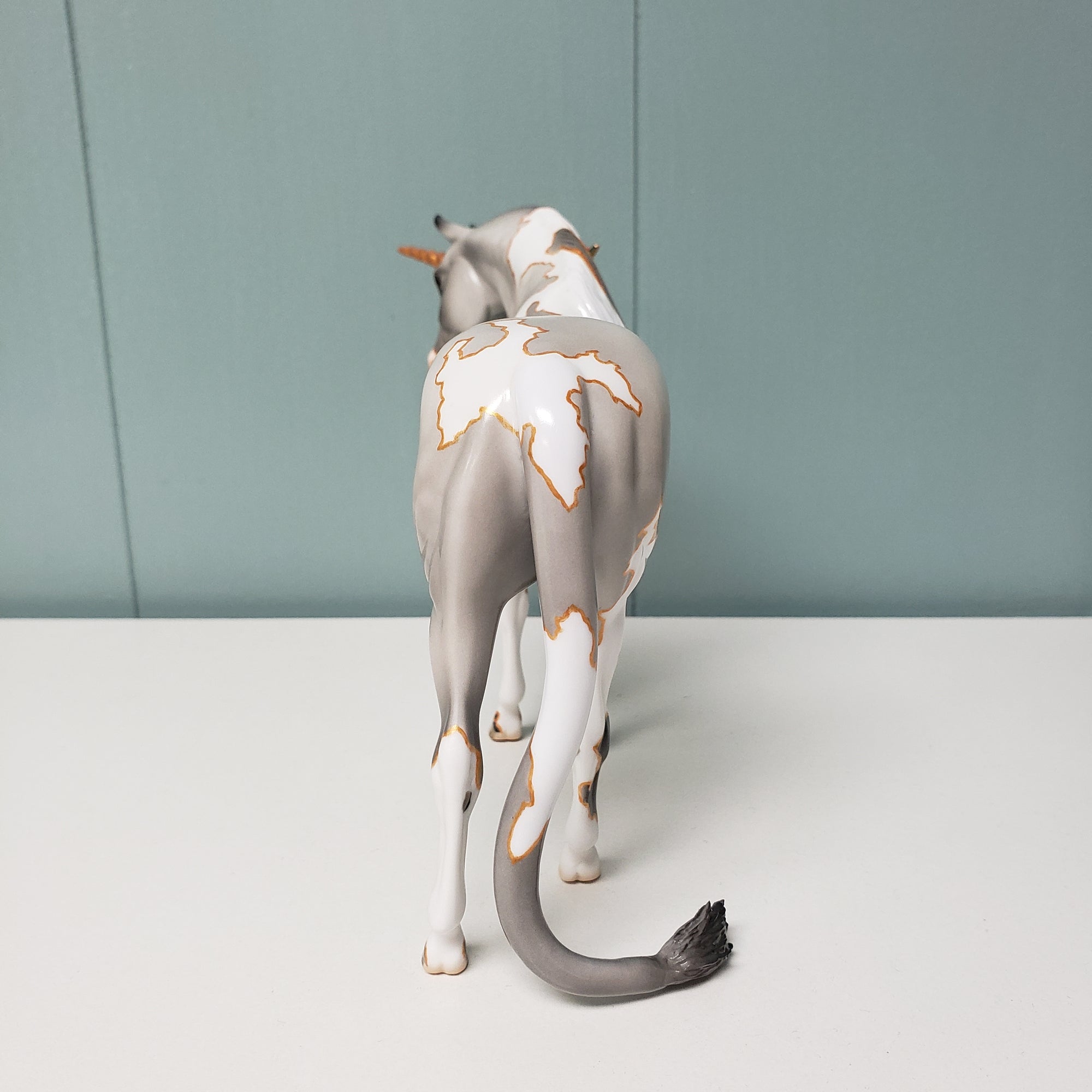 I Can Be Your Angel Or Your Devil OOAK Deco Red Roan Devil Overo Rearing Pebble / Dappled Gray Angel Overo Arabian Pebble By Jess Hamill Best Offers 2/26/24