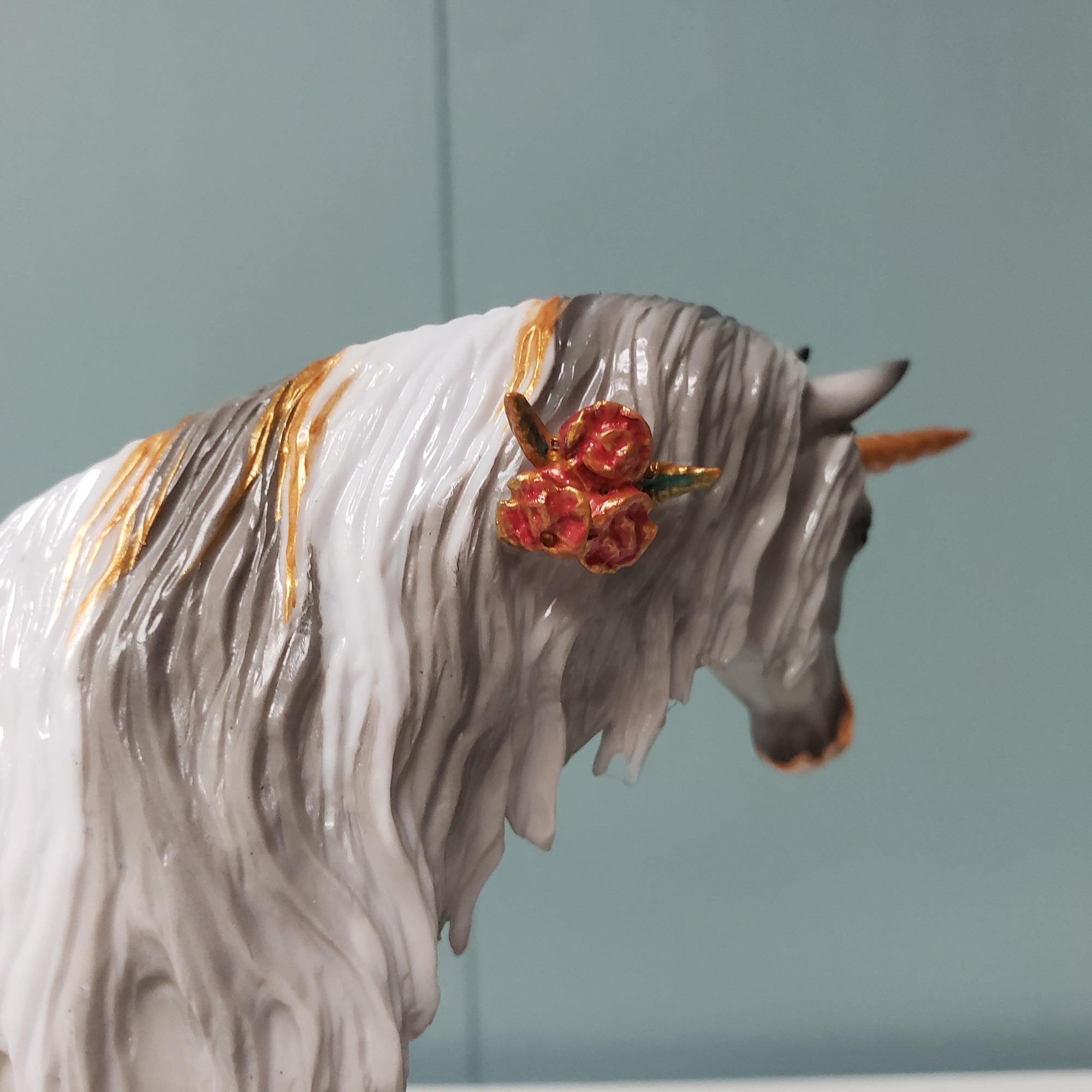 I Can Be Your Angel Or Your Devil OOAK Deco Red Roan Devil Overo Rearing Pebble / Dappled Gray Angel Overo Arabian Pebble By Jess Hamill Best Offers 2/26/24