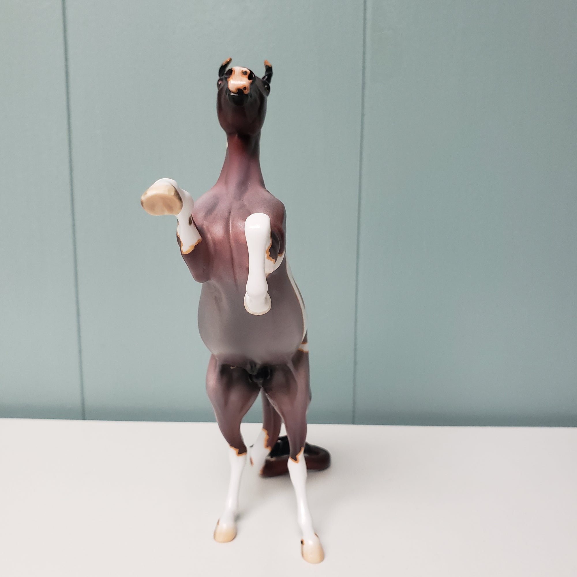 I Can Be Your Angel Or Your Devil OOAK Deco Red Roan Devil Overo Rearing Pebble / Dappled Gray Angel Overo Arabian Pebble By Jess Hamill Best Offers 2/26/24