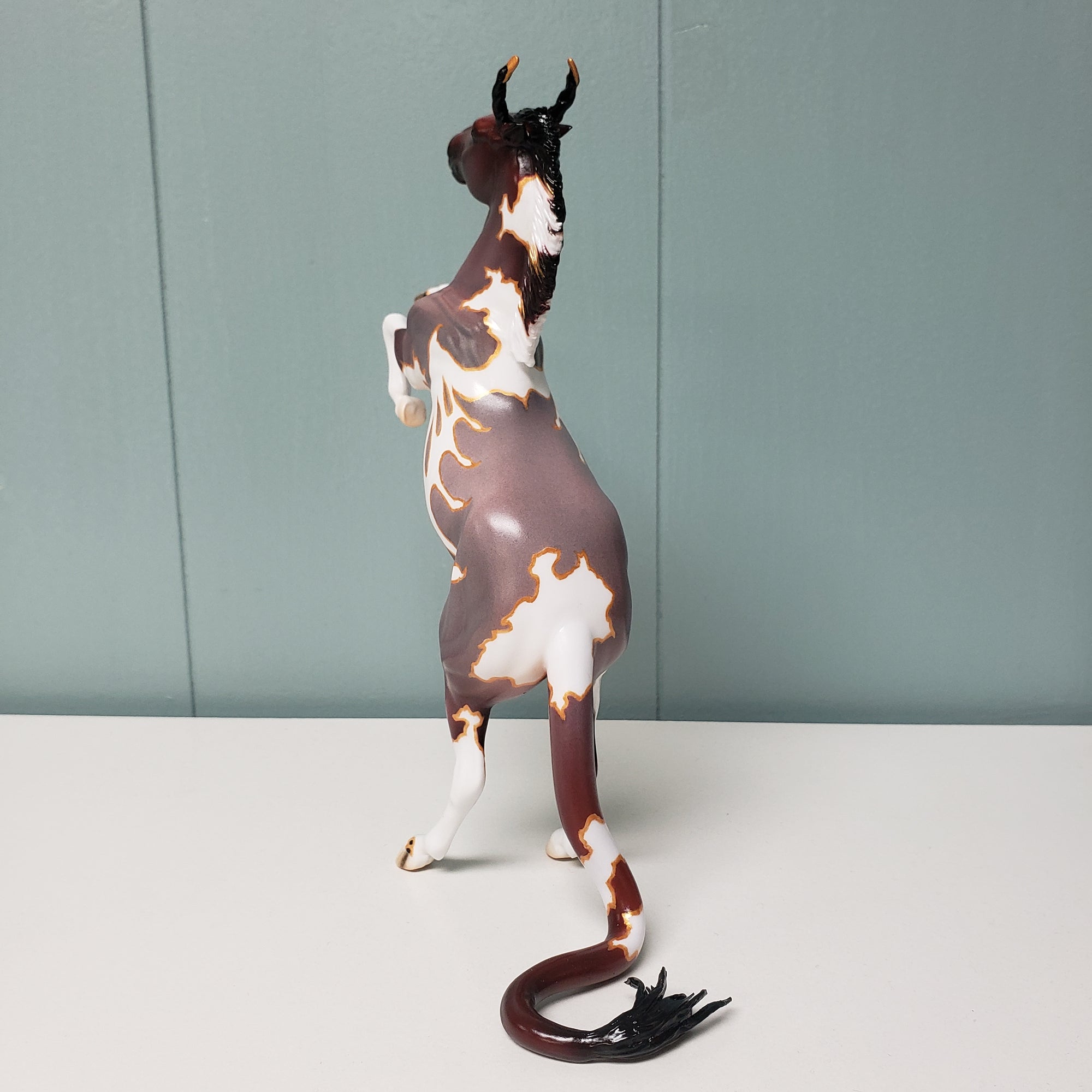 I Can Be Your Angel Or Your Devil OOAK Deco Red Roan Devil Overo Rearing Pebble / Dappled Gray Angel Overo Arabian Pebble By Jess Hamill Best Offers 2/26/24