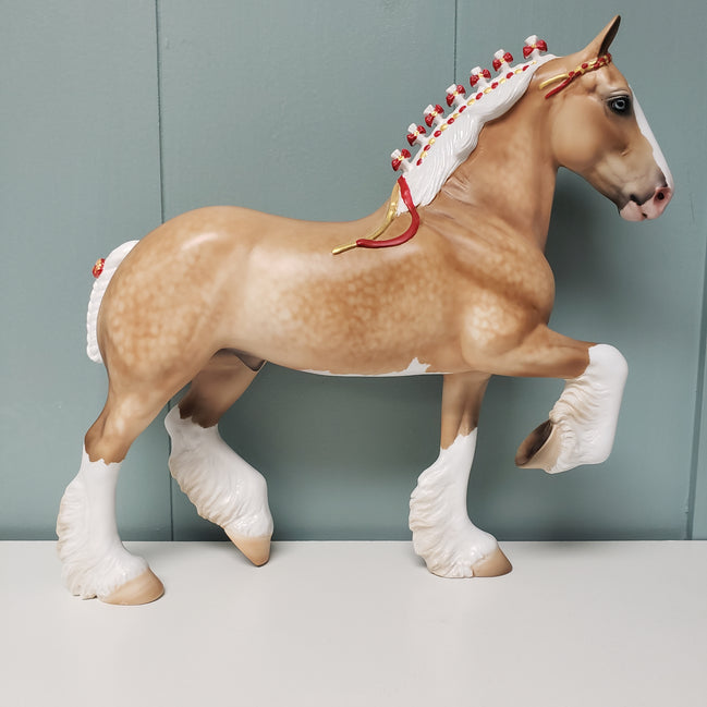 Guy On The Chiefs LE-5 Custom Dappled Palomino Trotting Drafter By Julie Keim Val24
