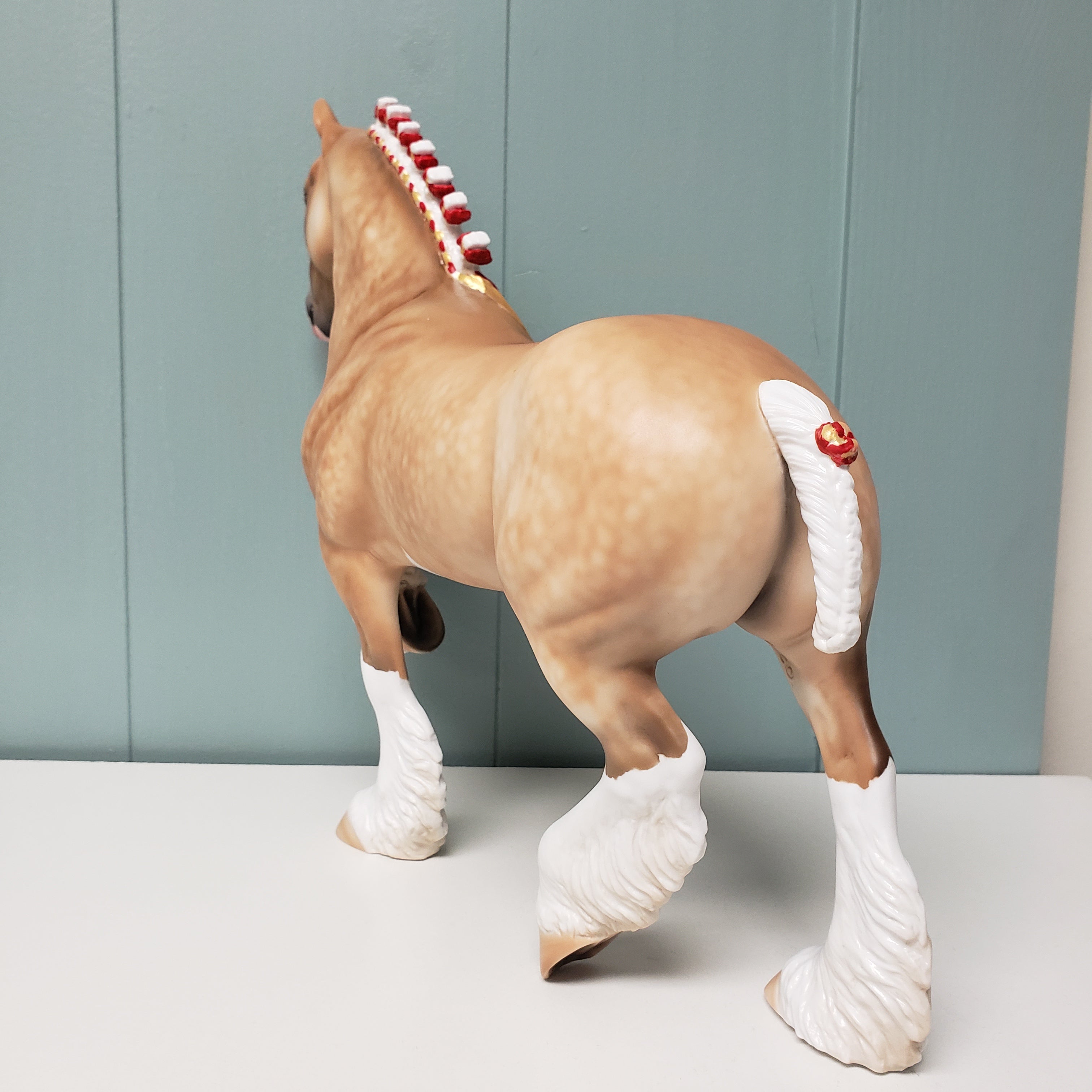 Guy On The Chiefs LE-5 Custom Dappled Palomino Trotting Drafter By Julie Keim Val24
