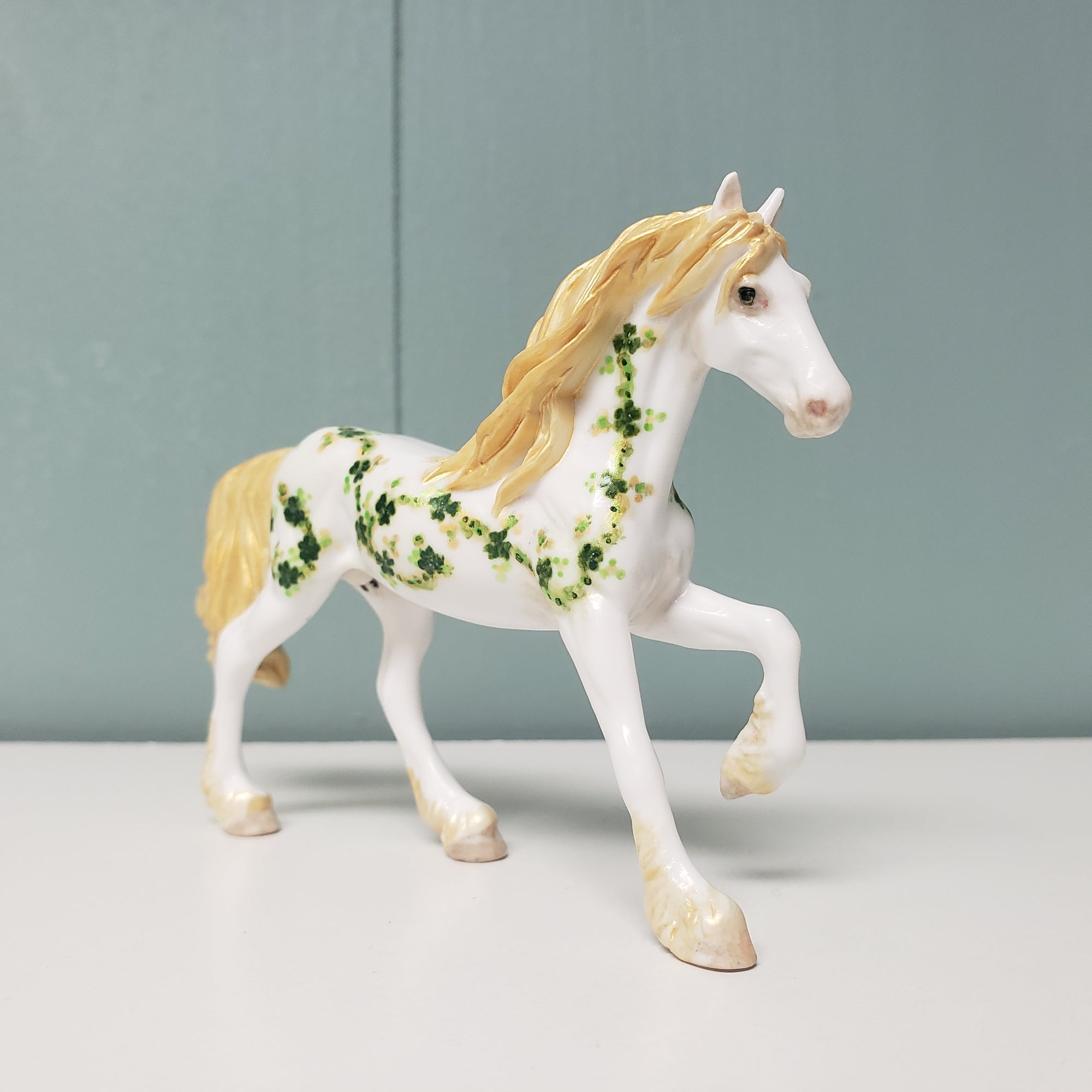 Brogue OOAK Custom St Patrick&#39;s Day Decorator Friesian Chip By Andrea Thomason SAMPLE AND OOAK SALE MARCH 2024