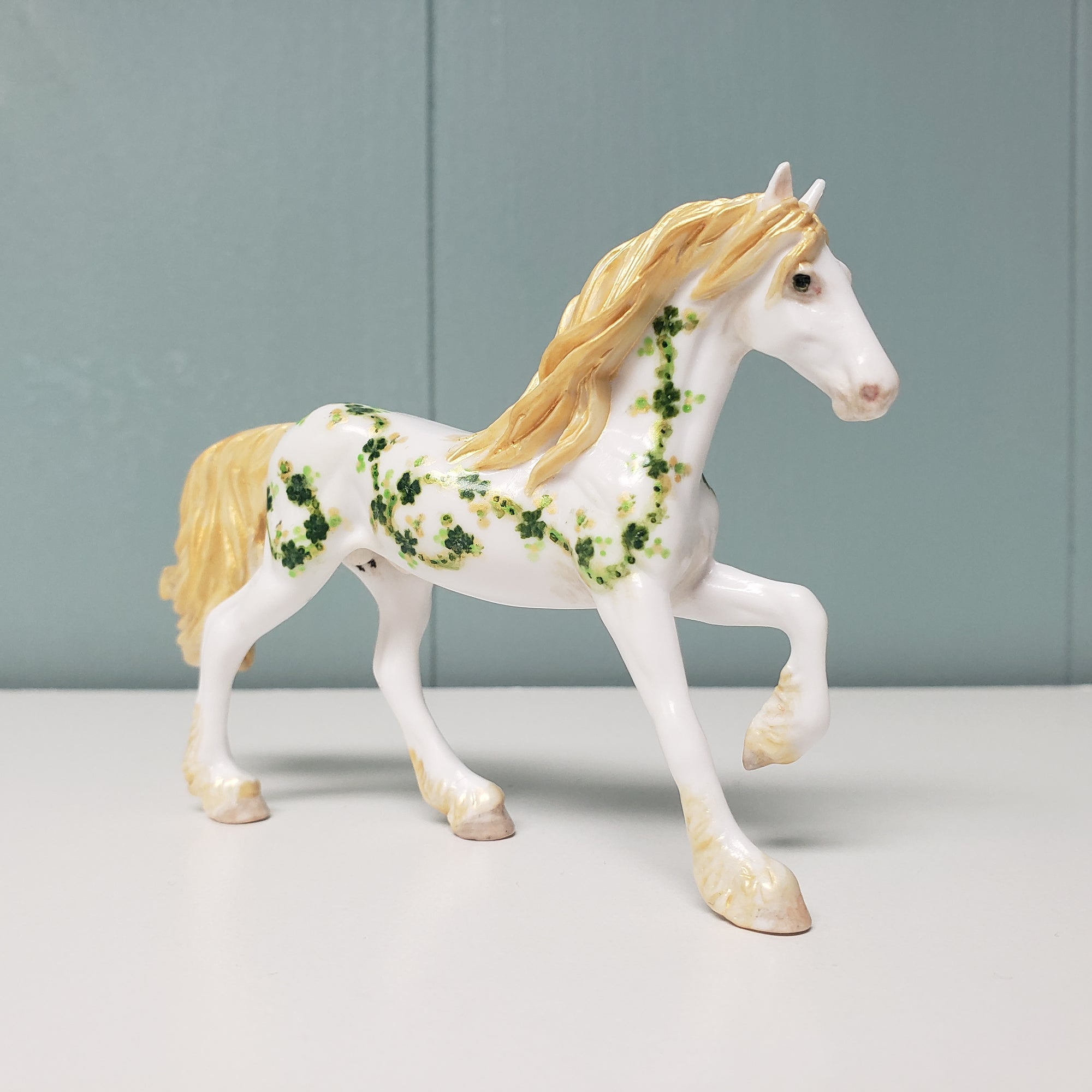 Brogue OOAK Custom St Patrick's Day Decorator Friesian Chip By Andrea Thomason SAMPLE AND OOAK SALE MARCH 2024