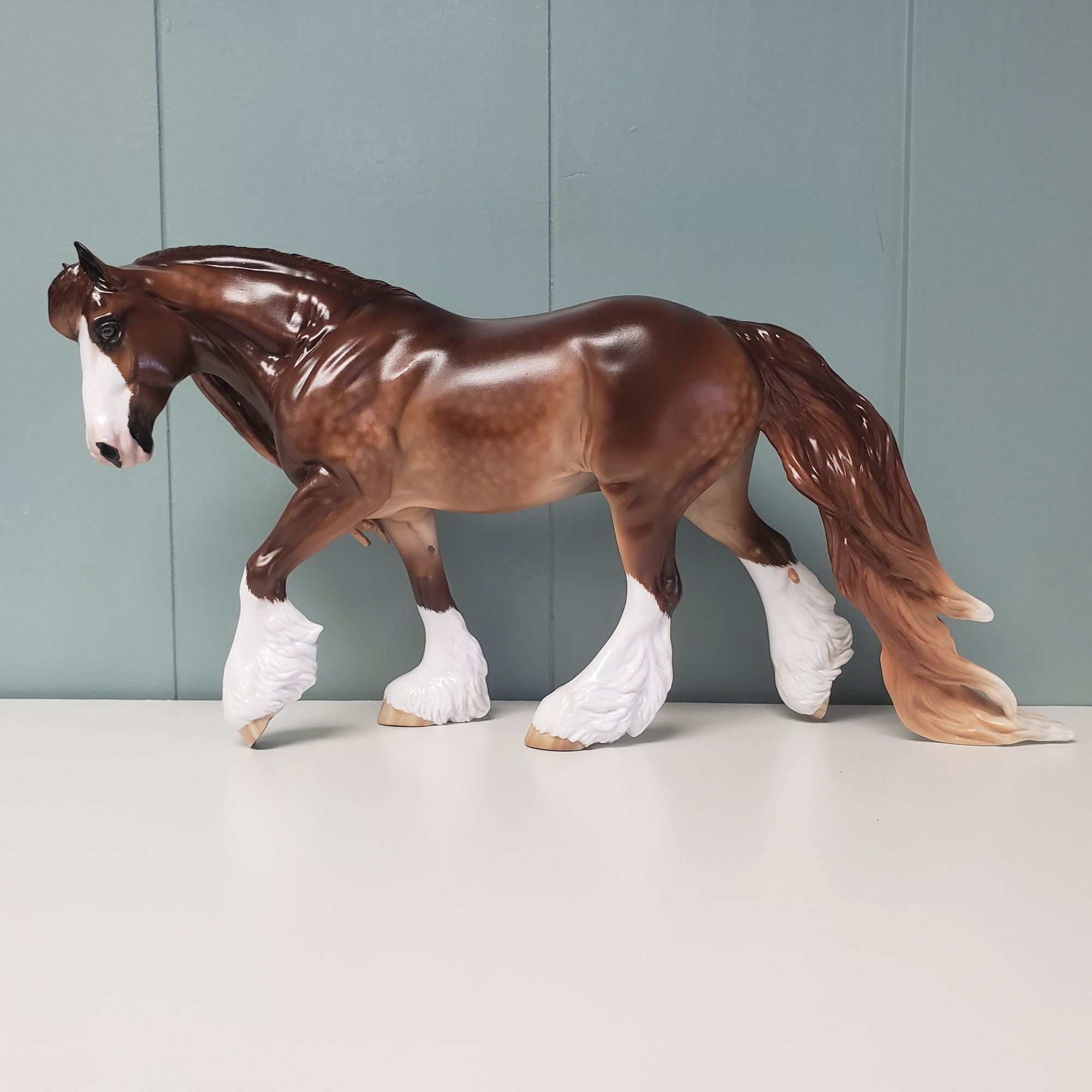 Hawthorne OOAK Dappled Liver Chestnut Custom Irish Cob by Sheryl Leisure - Best Offers 3/13/24