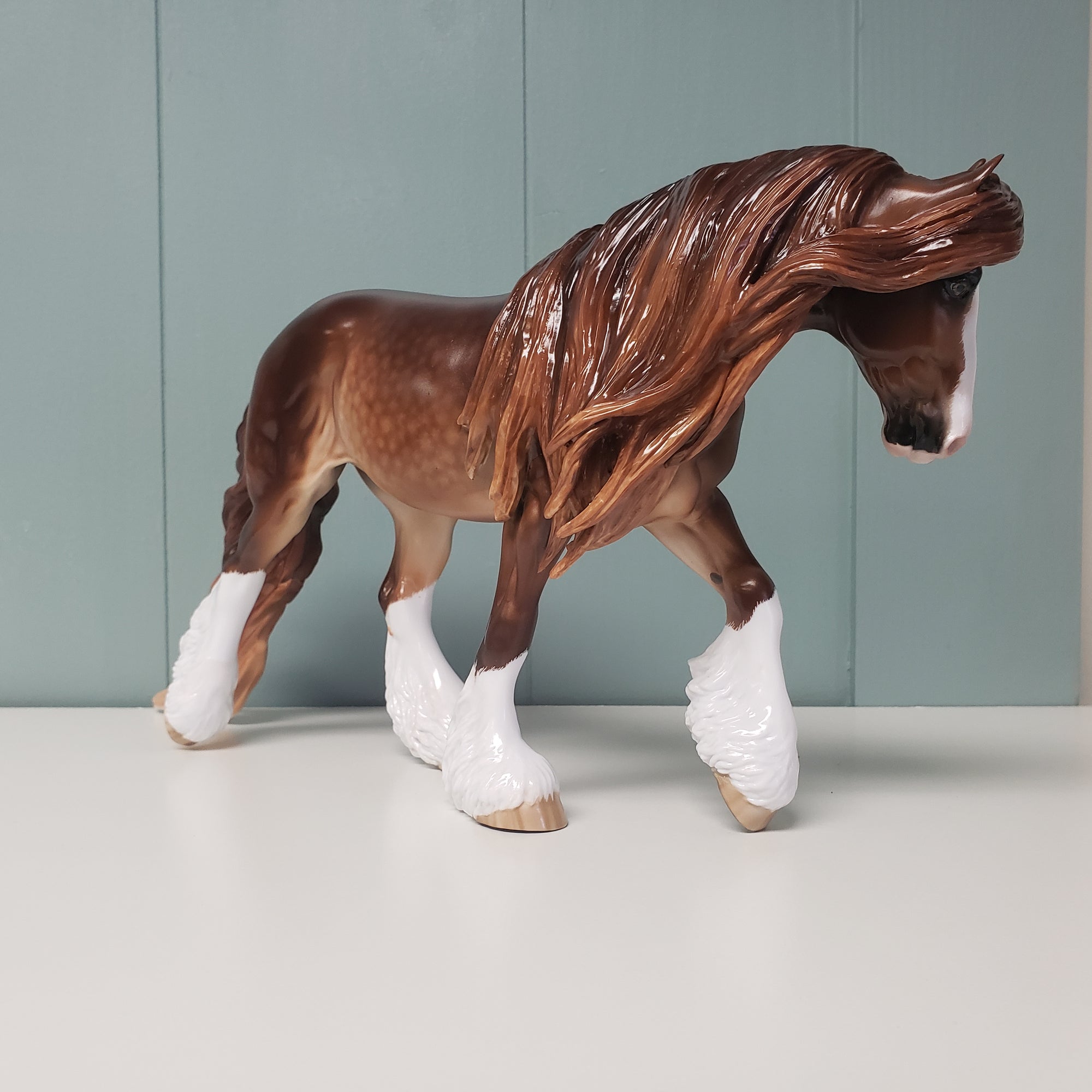 Hawthorne OOAK Dappled Liver Chestnut Custom Irish Cob by Sheryl Leisure - Best Offers 3/13/24