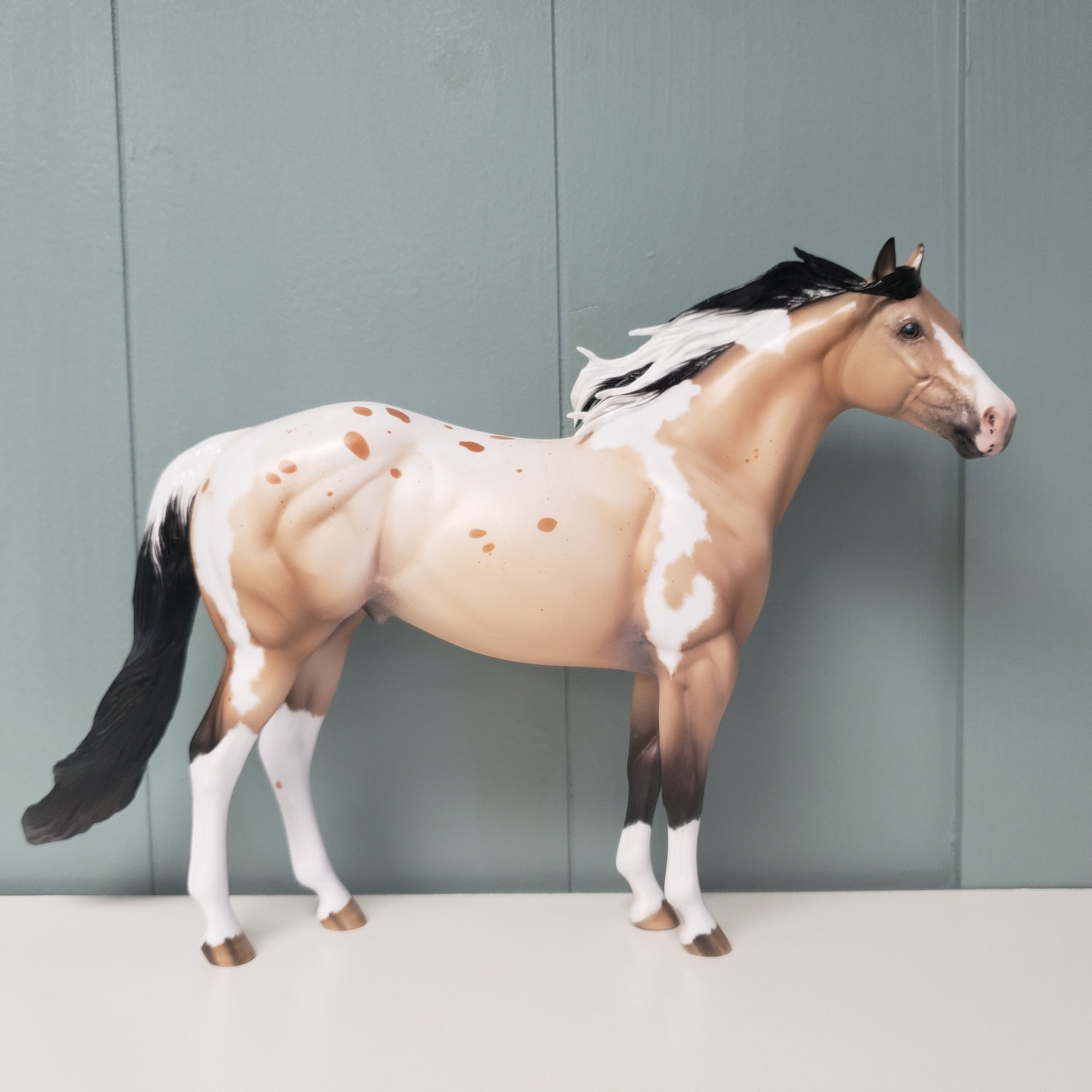 Sandy Zip OOAK Buckskin Tobiano Pintaloosa ISH by Ellen Robbins - Best Offers 4/9/24