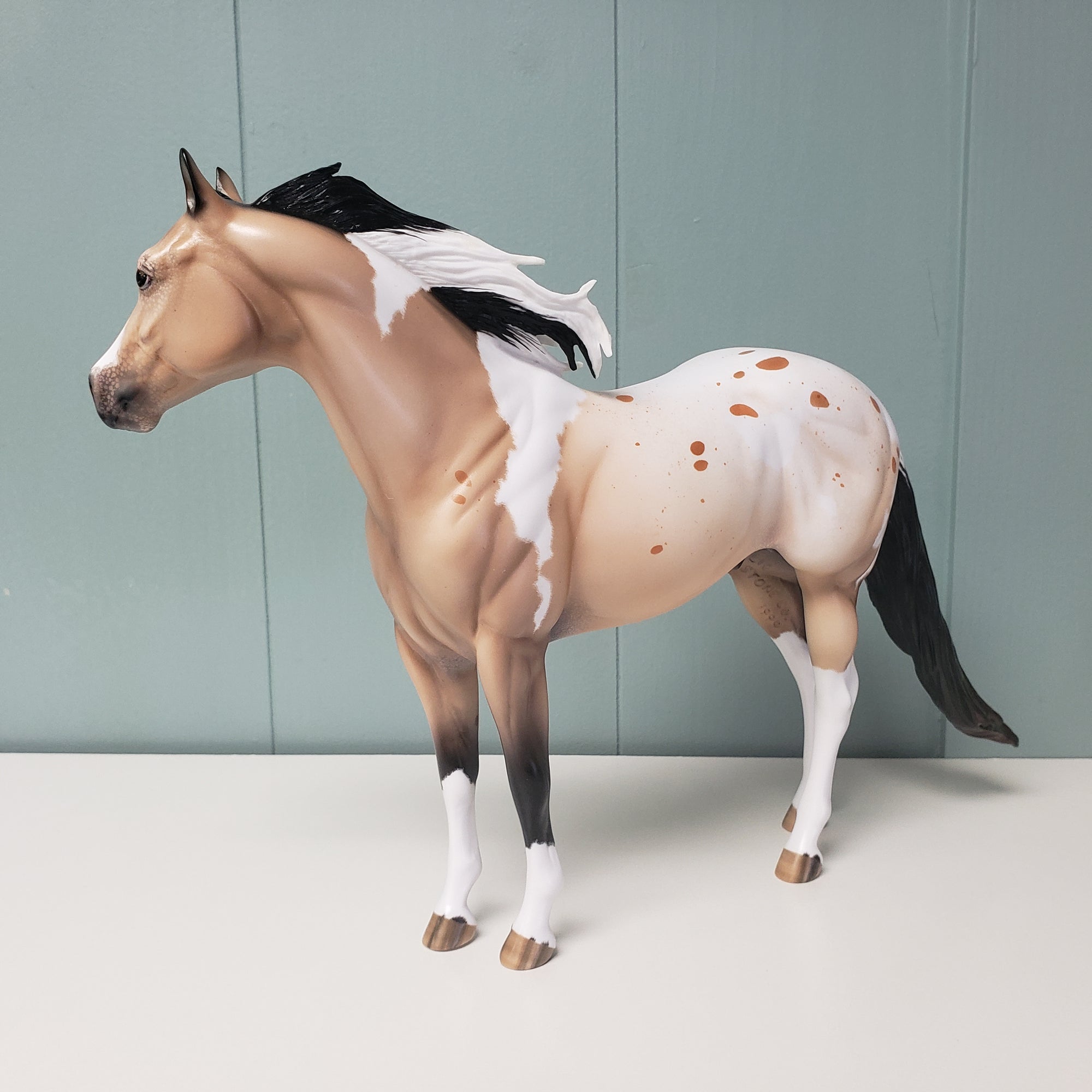 Sandy Zip OOAK Buckskin Tobiano Pintaloosa ISH by Ellen Robbins - Best Offers 4/9/24