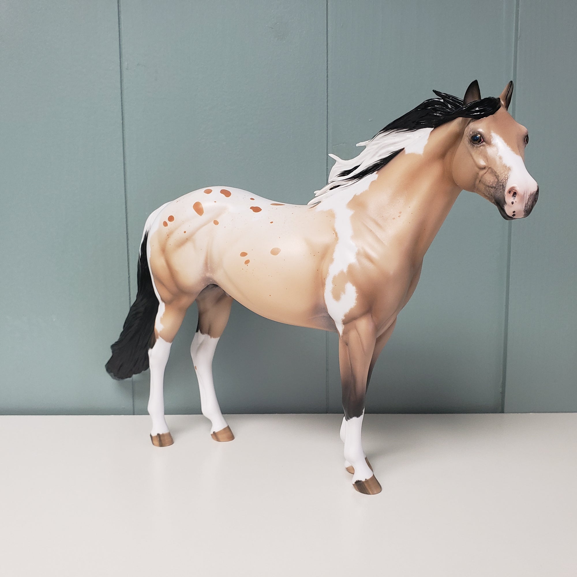Sandy Zip OOAK Buckskin Tobiano Pintaloosa ISH by Ellen Robbins - Best Offers 4/9/24