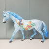 Quilla OOAK Deco Blue Butterfly Flower Pony by Dawn Quick  - SHCF24