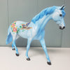 Quilla OOAK Deco Blue Butterfly Flower Pony by Dawn Quick  - SHCF24