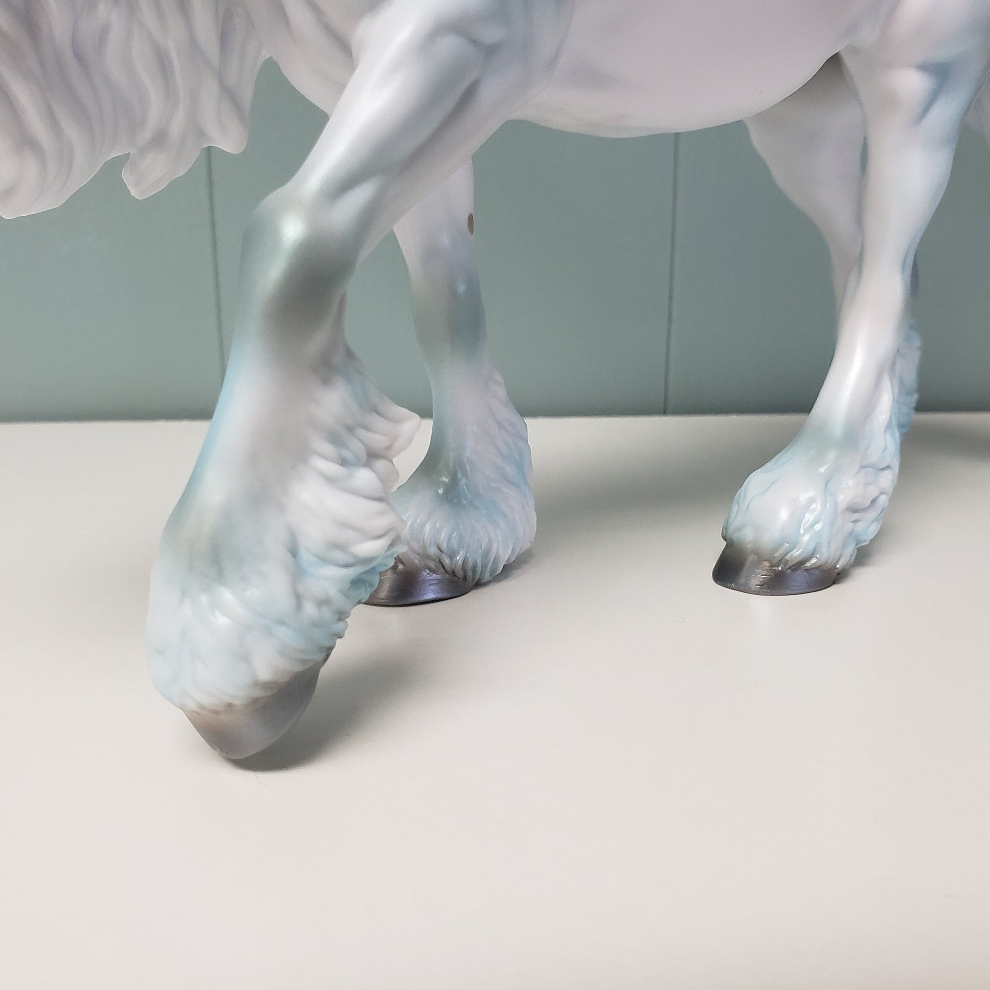 Calder - LE-24 White and Blue Unicorn Irish Cob By Ashley Palmer Fairy Tale Series - Pre Order - FTL24