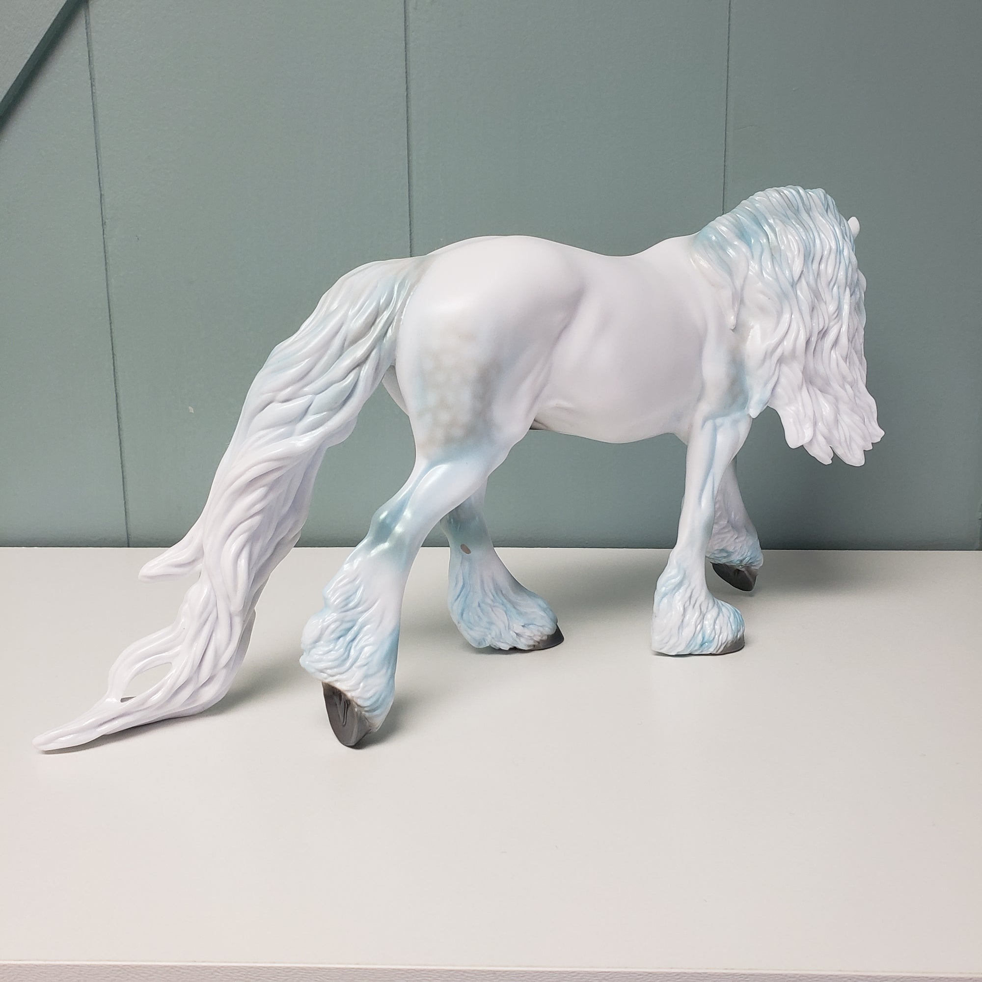 Calder - LE-24 White and Blue Unicorn Irish Cob By Ashley Palmer Fairy Tale Series - Pre Order - FTL24