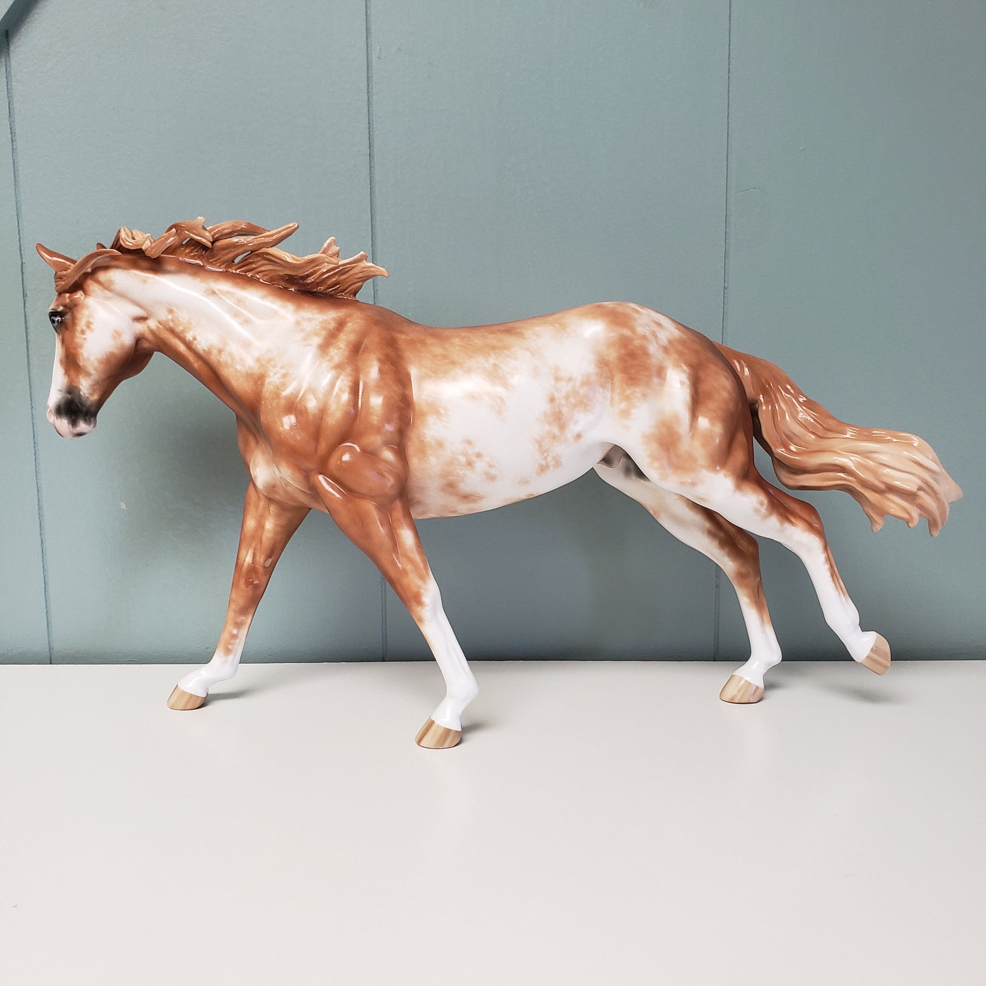 Zippy OOAK Chestnut Sabino Running Stock Horse By Sheryl Leisure Best Offers 3/19/24