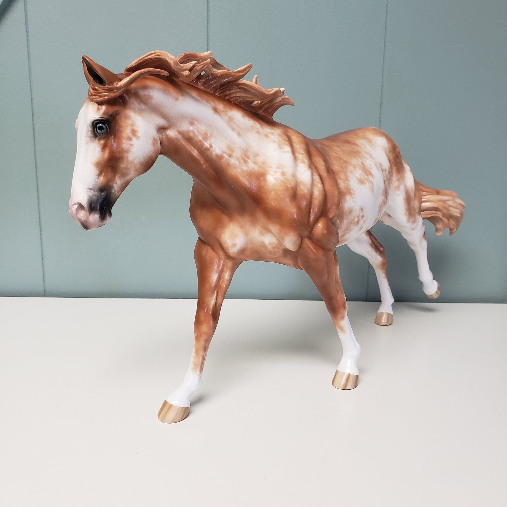 Zippy OOAK Chestnut Sabino Running Stock Horse By Sheryl Leisure Best Offers 3/19/24