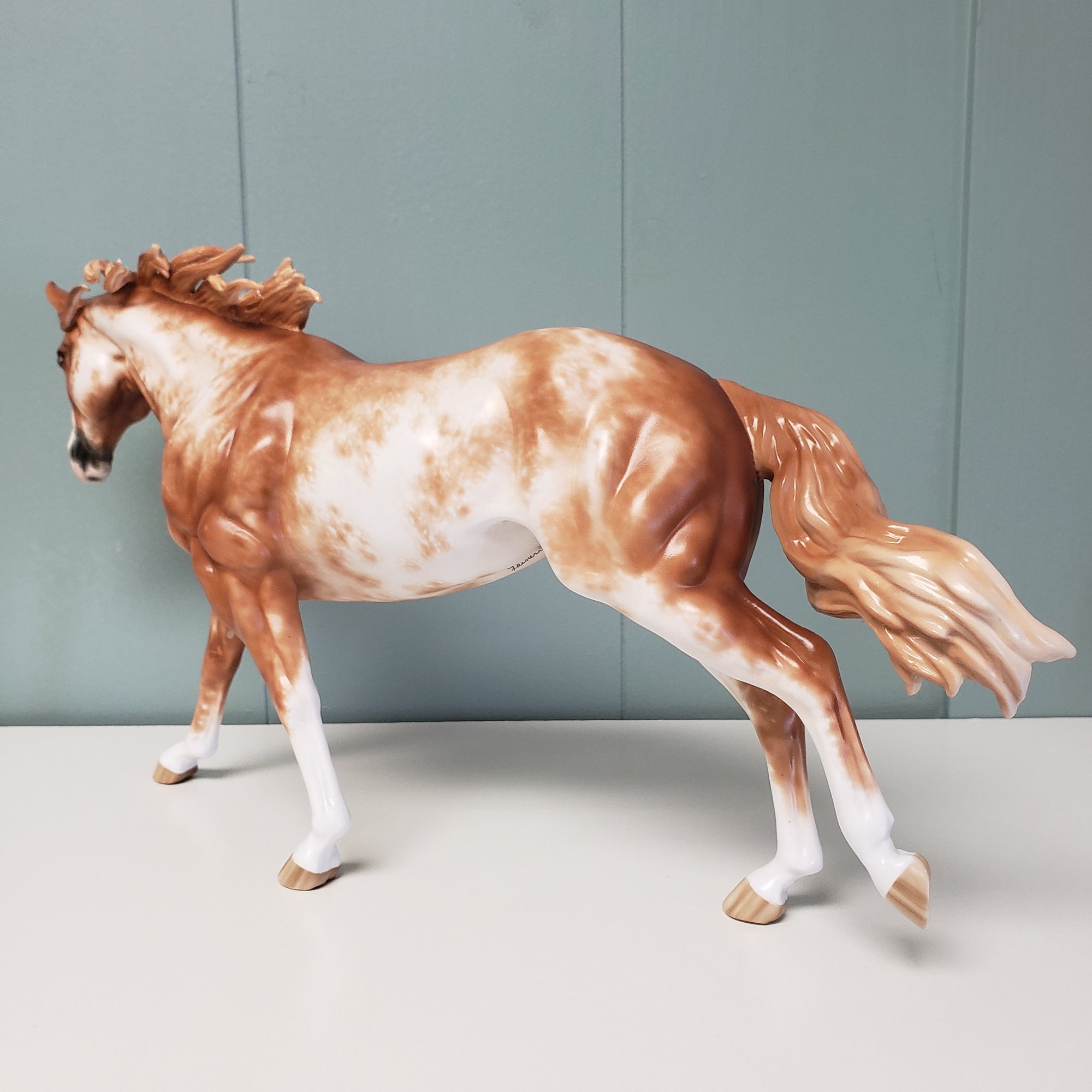 Zippy OOAK Chestnut Sabino Running Stock Horse By Sheryl Leisure Best Offers 3/19/24
