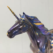 Azure OOAK Dark Blue and Gold Decorator Unicorn Mustang By Kristen Cermele SAMPLE & OOAK SALE MARCH 2024 SS324