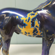 Azure OOAK Dark Blue and Gold Decorator Unicorn Mustang By Kristen Cermele SAMPLE & OOAK SALE MARCH 2024 SS324