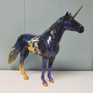Azure OOAK Dark Blue and Gold Decorator Unicorn Mustang By Kristen Cermele SAMPLE & OOAK SALE MARCH 2024 SS324