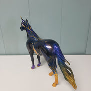 Azure OOAK Dark Blue and Gold Decorator Unicorn Mustang By Kristen Cermele SAMPLE & OOAK SALE MARCH 2024 SS324