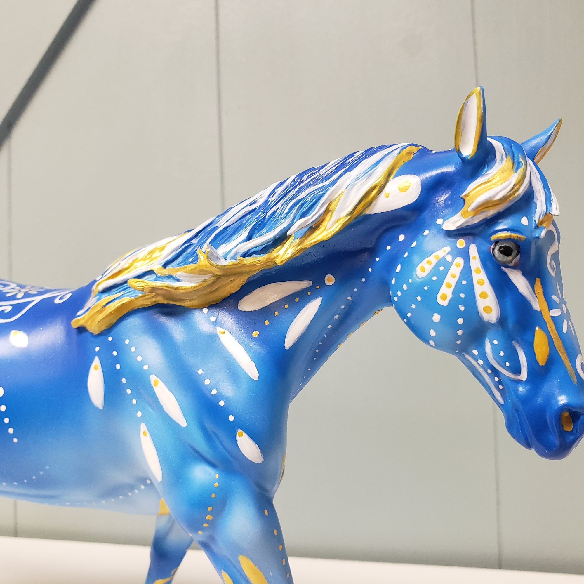 Saxe OOAK Deco Blue and Gold Remington By Kristen Cermele SAMPLE &amp; OOAK SALE MARCH 2024 SS324