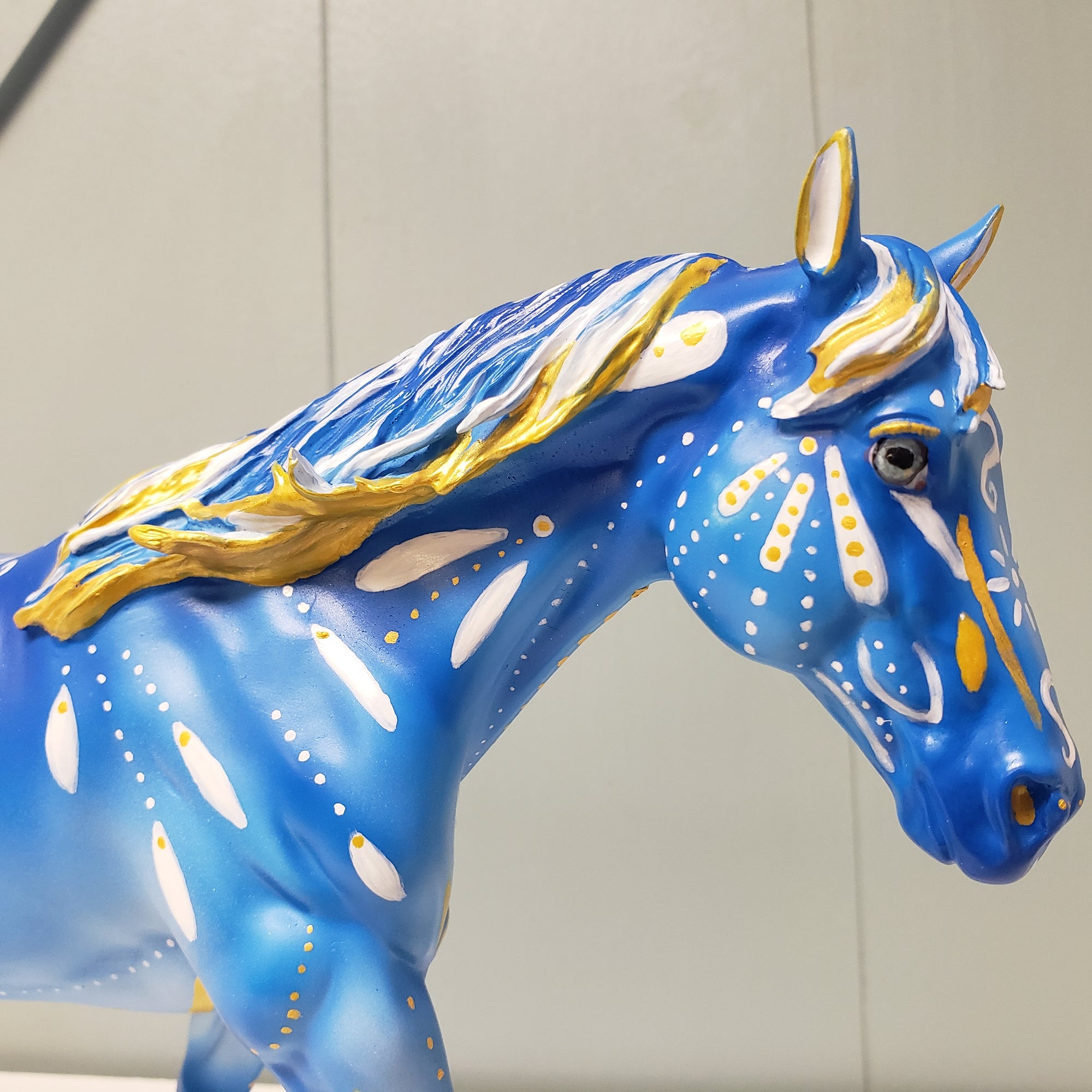 Saxe OOAK Deco Blue and Gold Remington By Kristen Cermele SAMPLE &amp; OOAK SALE MARCH 2024 SS324