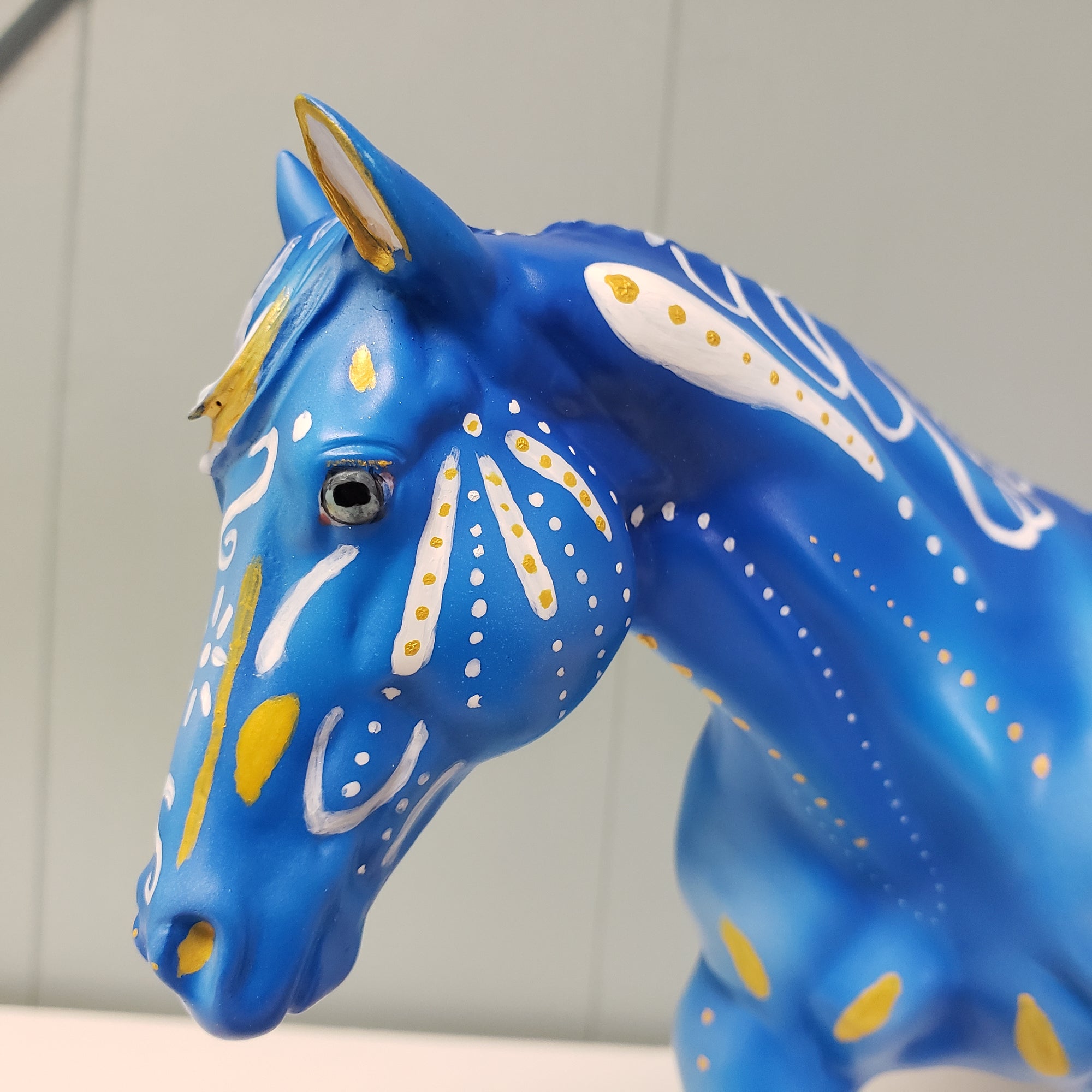 Saxe OOAK Deco Blue and Gold Remington By Kristen Cermele SAMPLE &amp; OOAK SALE MARCH 2024 SS324