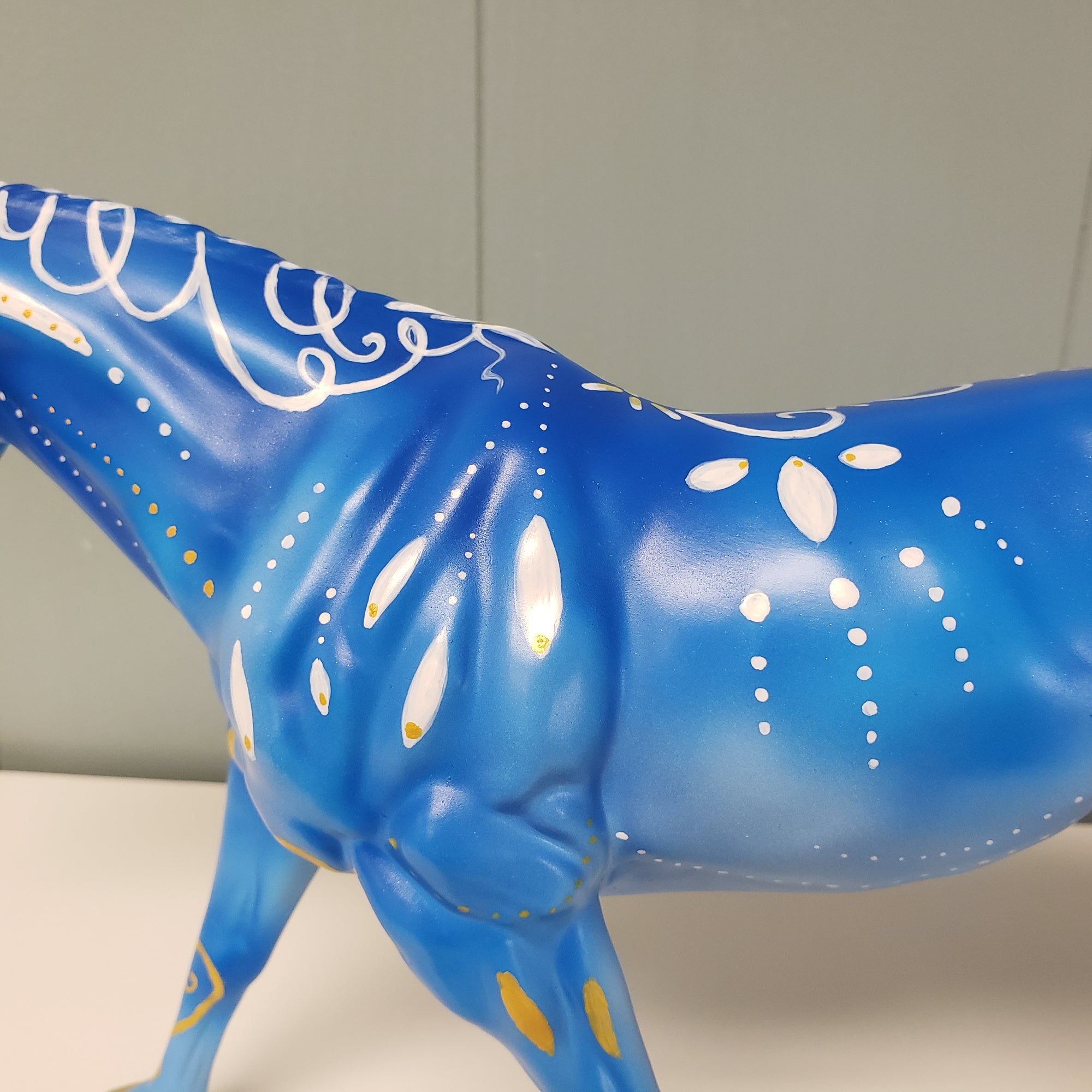 Saxe OOAK Deco Blue and Gold Remington By Kristen Cermele SAMPLE &amp; OOAK SALE MARCH 2024 SS324