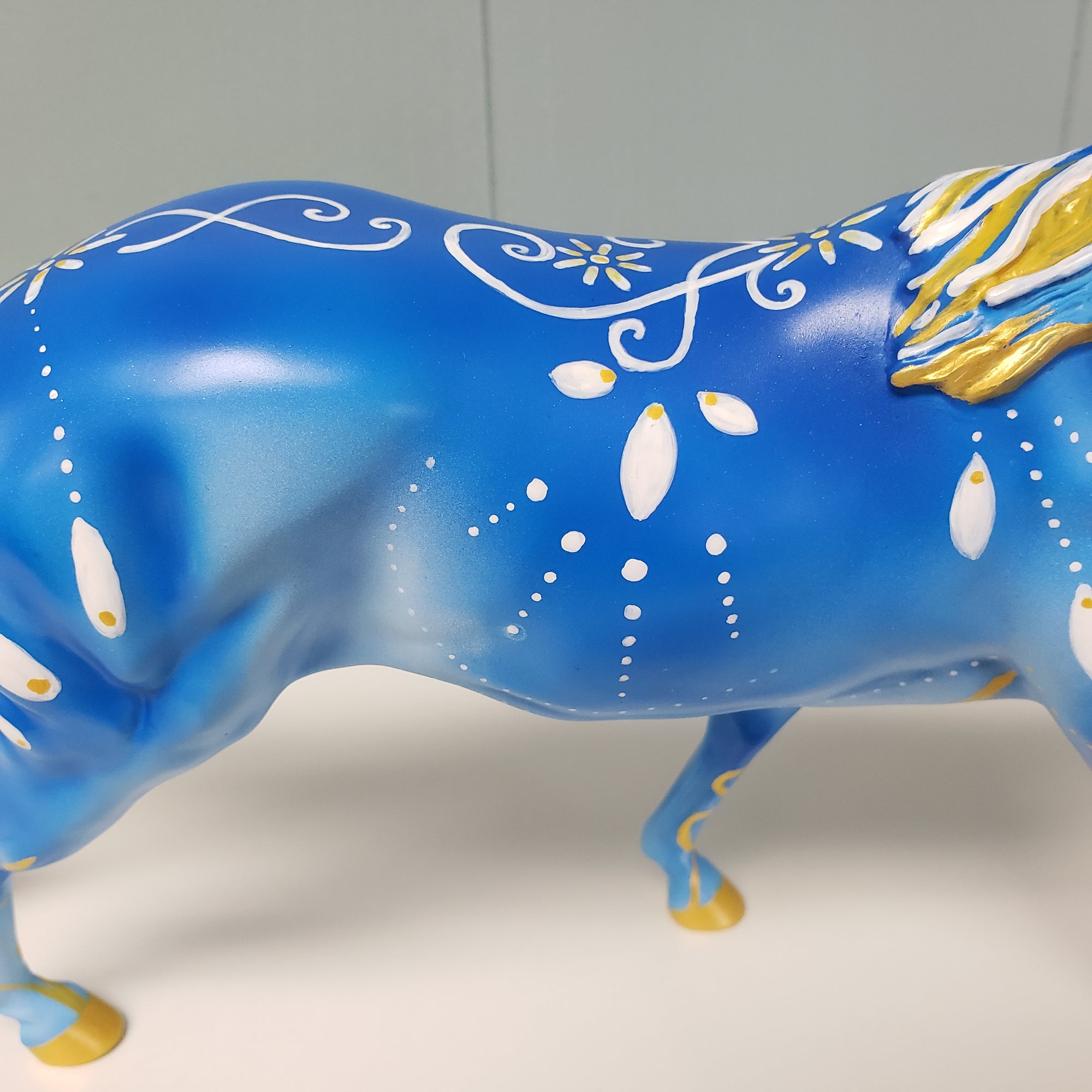 Saxe OOAK Deco Blue and Gold Remington By Kristen Cermele SAMPLE &amp; OOAK SALE MARCH 2024 SS324