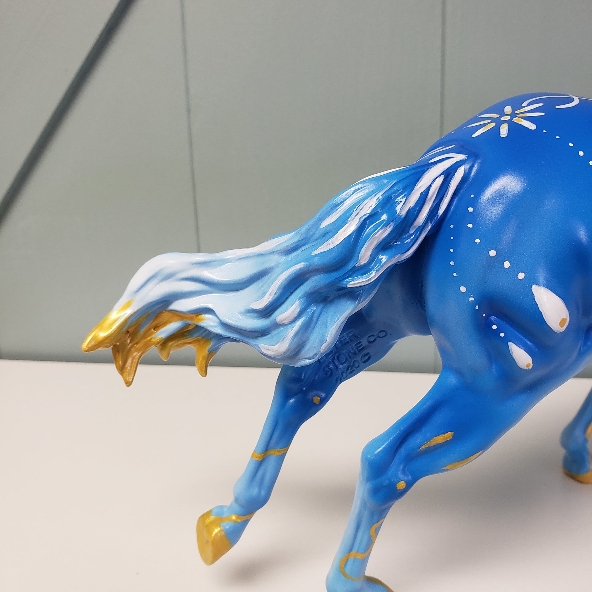 Saxe OOAK Deco Blue and Gold Remington By Kristen Cermele SAMPLE &amp; OOAK SALE MARCH 2024 SS324