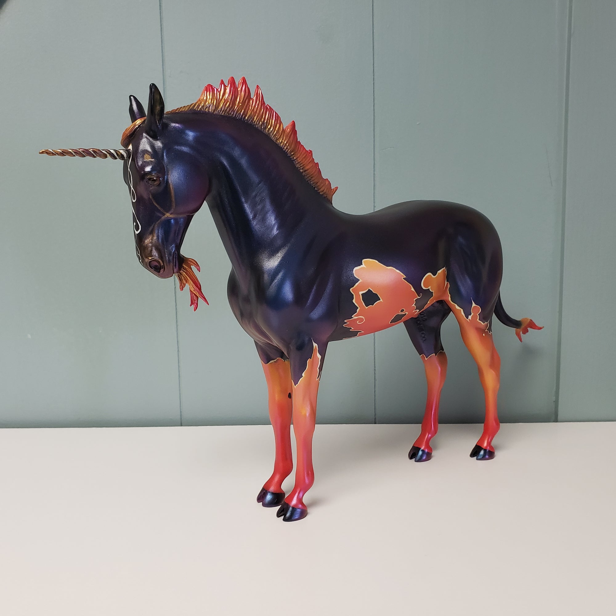 Ebullience OOAK Fire Unicorn Andalusian Deco By Kristen Cermele SAMPLE &amp; OOAK SALE MARCH 2024 SS324