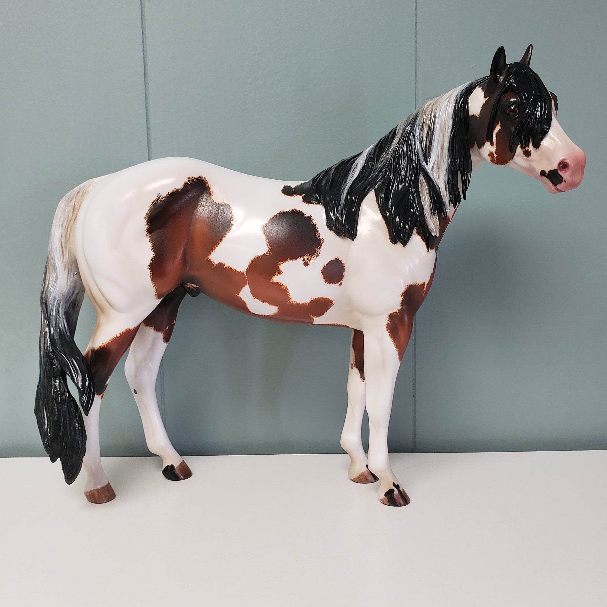 Pasque OOAK Bay Pinto Custom Ideal Stock Horse By Kristen Cermele SAMPLE & OOAK SALE MARCH 2024 SS324