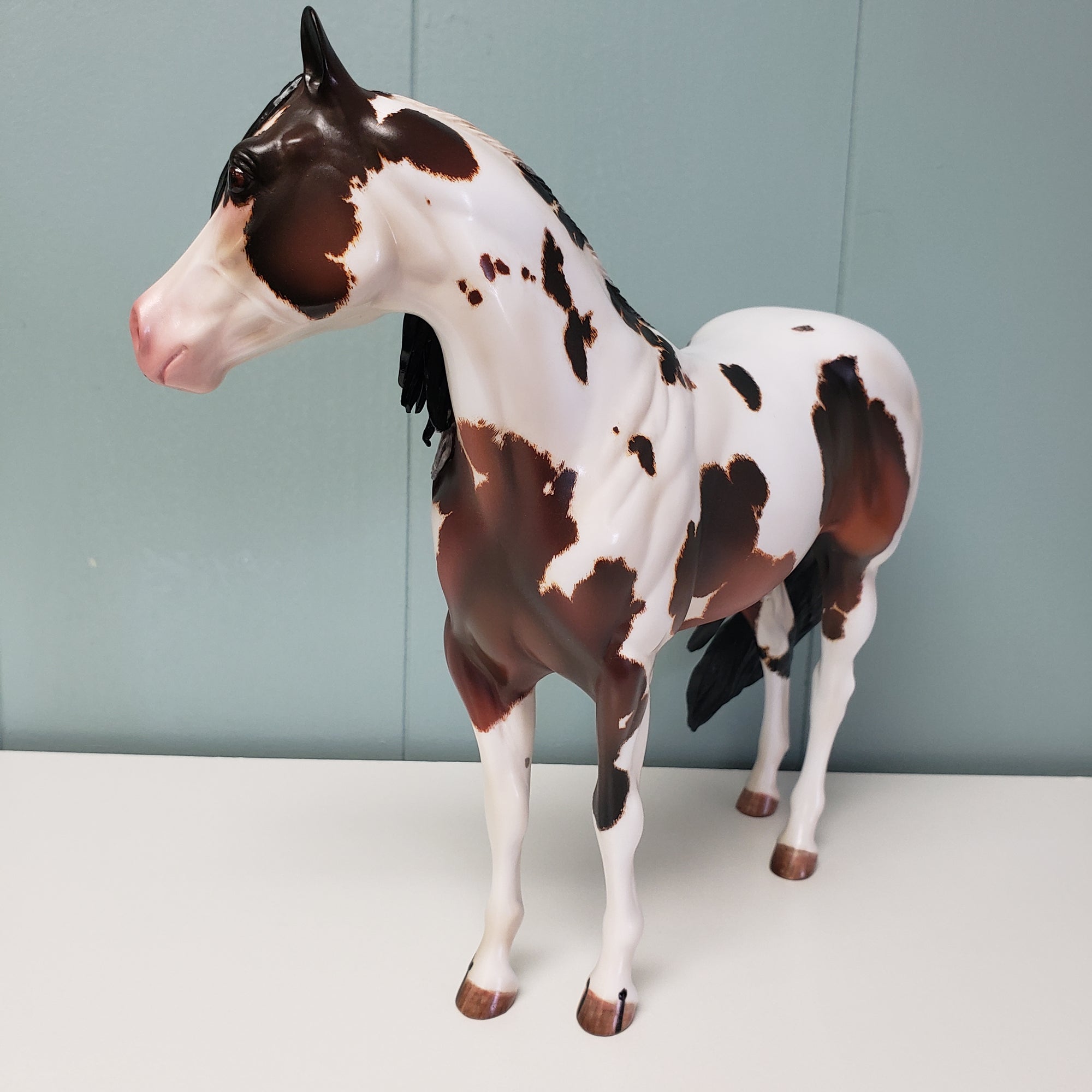 Pasque OOAK Bay Pinto Custom Ideal Stock Horse By Kristen Cermele SAMPLE &amp; OOAK SALE MARCH 2024 SS324