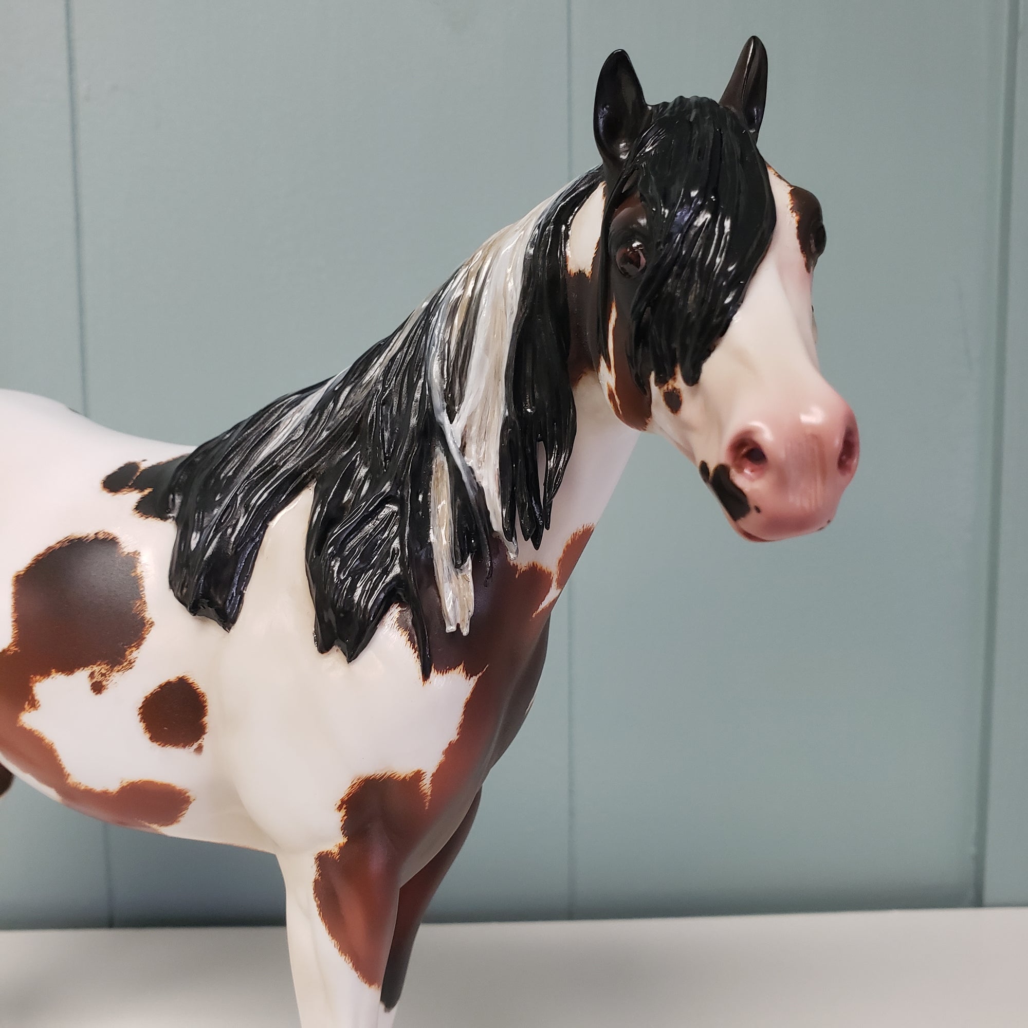 Pasque OOAK Bay Pinto Custom Ideal Stock Horse By Kristen Cermele SAMPLE &amp; OOAK SALE MARCH 2024 SS324