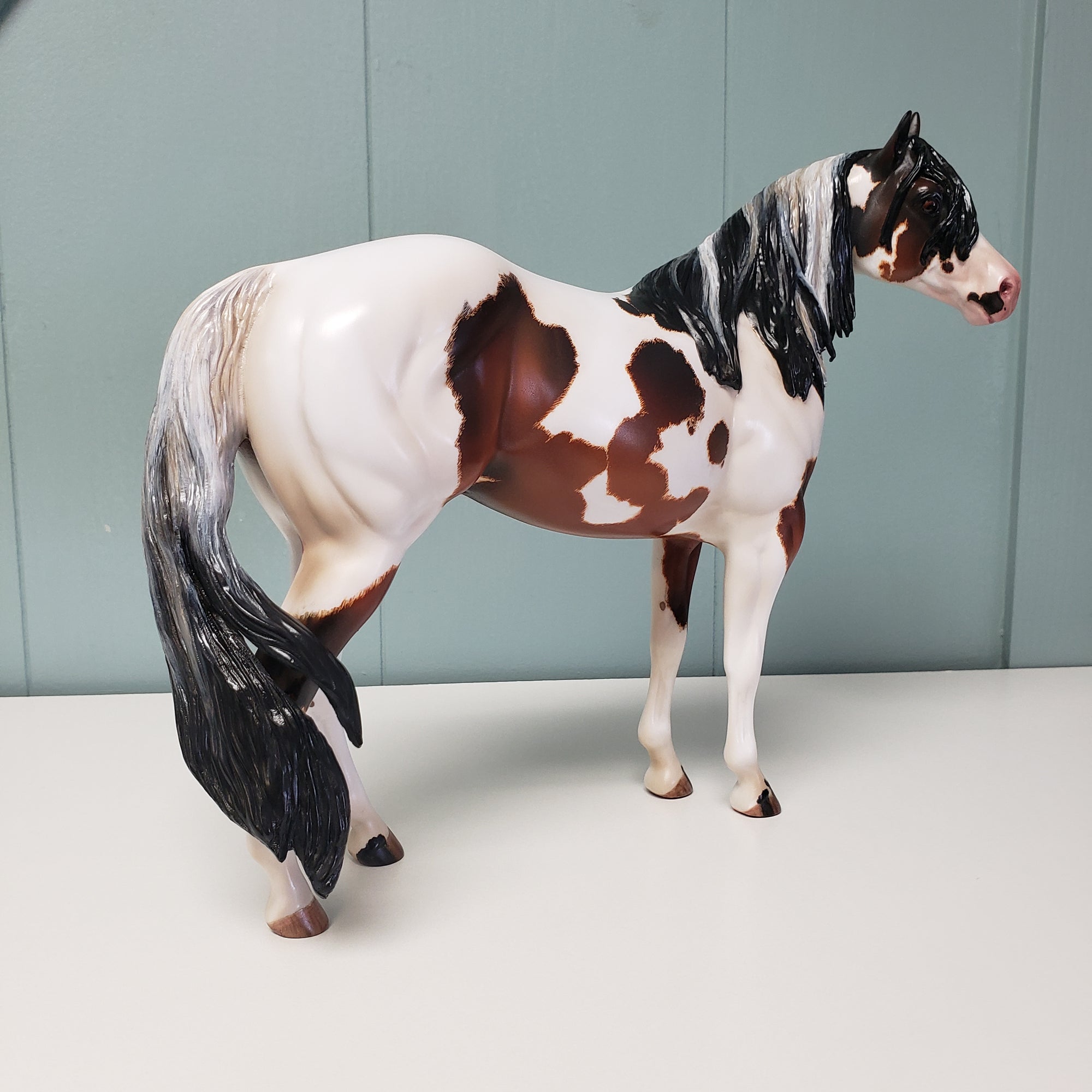 Pasque OOAK Bay Pinto Custom Ideal Stock Horse By Kristen Cermele SAMPLE &amp; OOAK SALE MARCH 2024 SS324