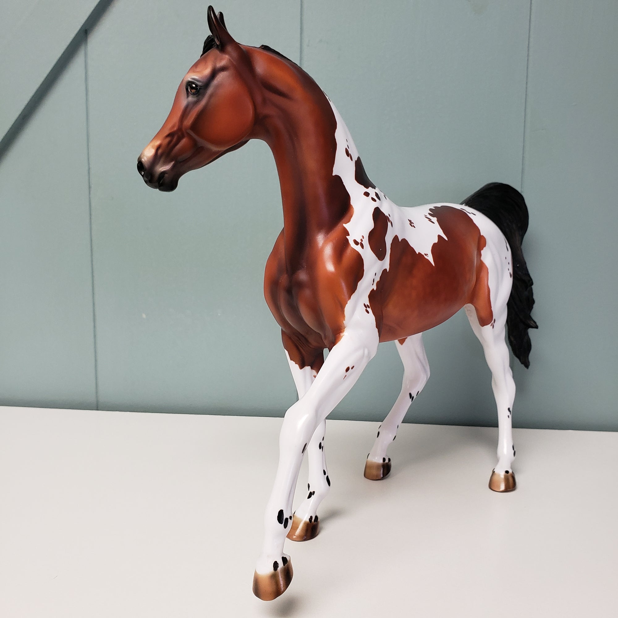 Donation to Happy Kamper Show Tracy Anne LE-15 Run Bay Tobiano with Cat Tracks Custom Arab Mare By Julie Keim
