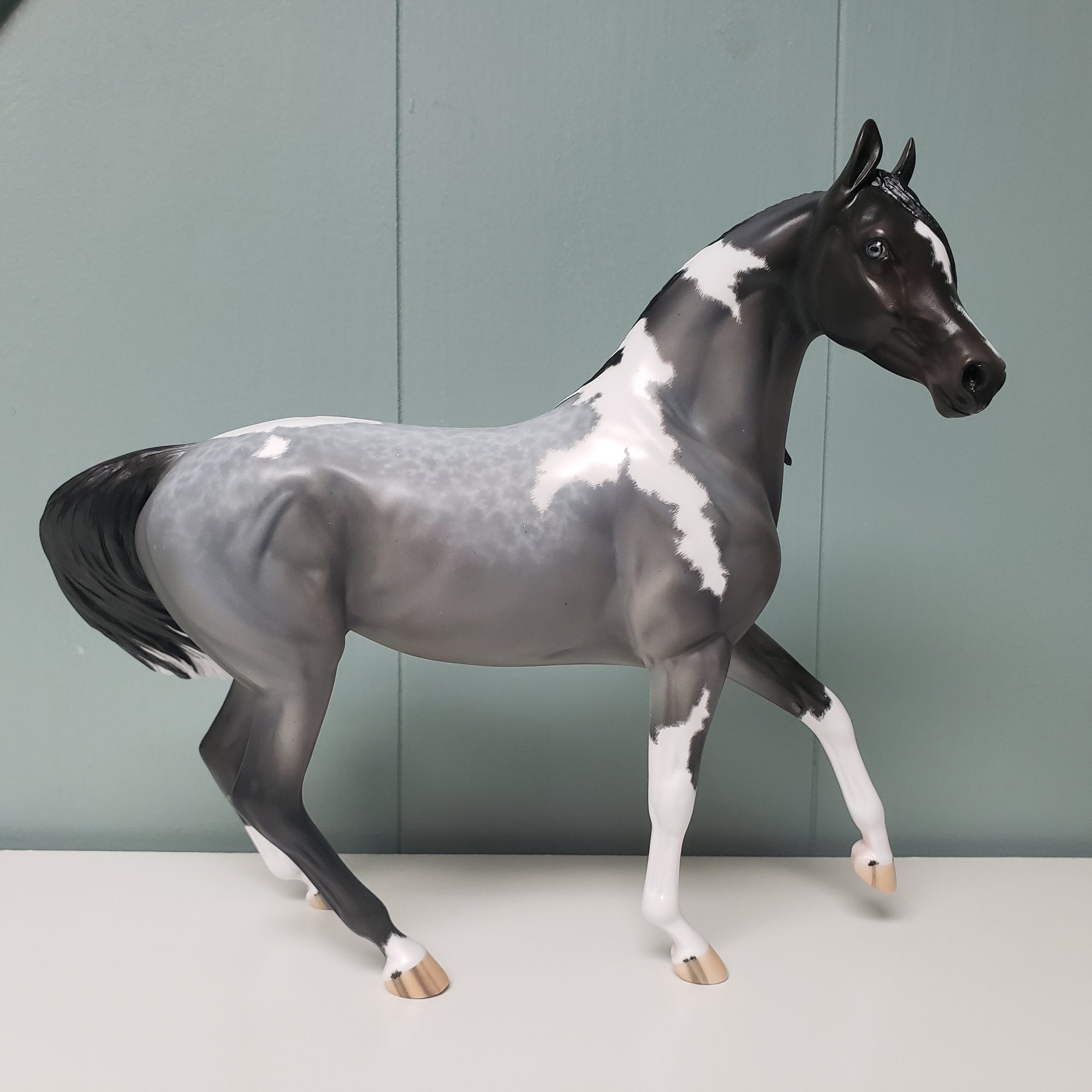 Radar Detected OOAK Loud Blue Roan Tobiano Custom Arab Mare By Ellen Robbins - Best Offers 3/26/24